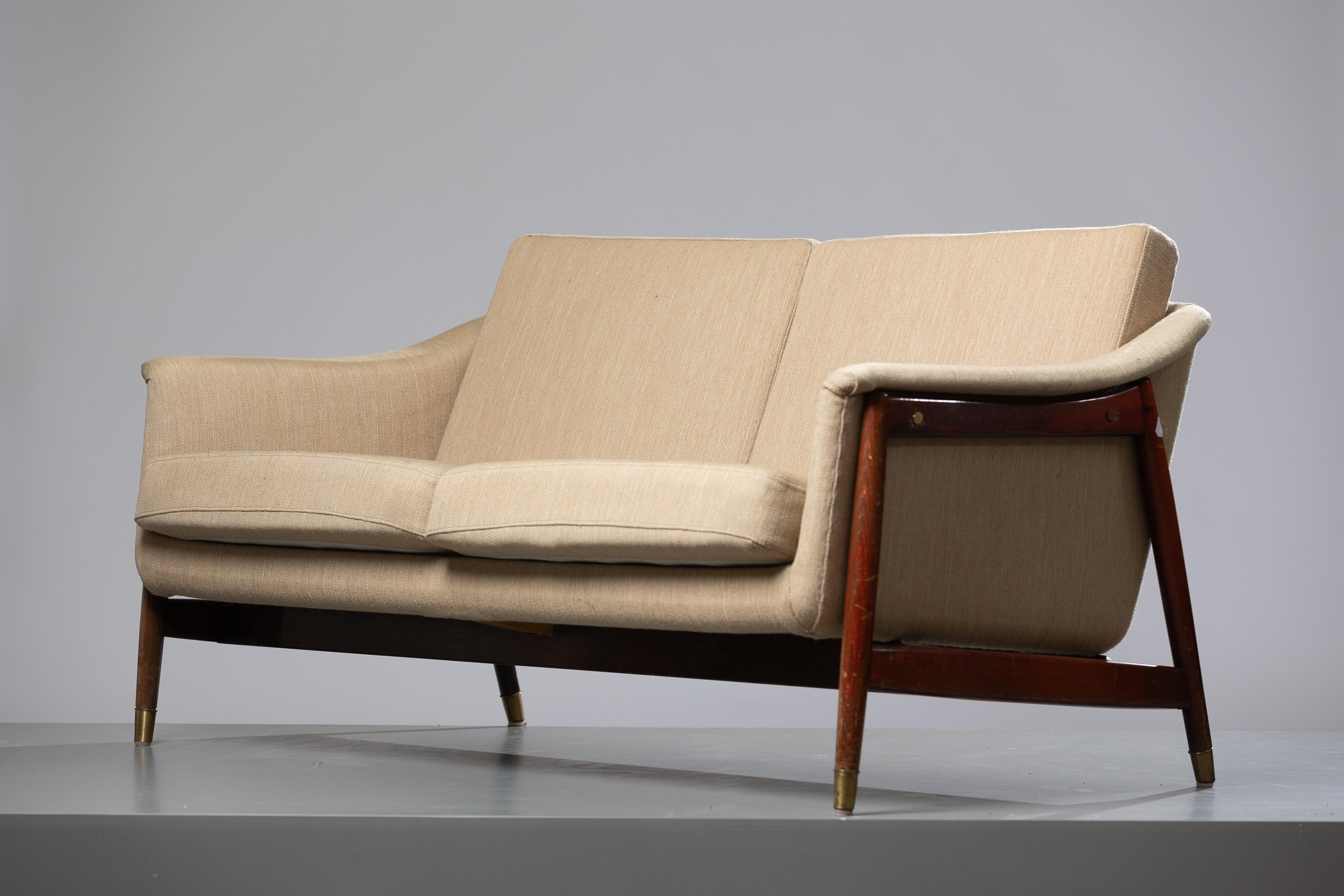 Skandinavisches Sofa der Moderne von Folke Ohlsson für Ljungs Industrier, 1954 (Skandinavische Moderne) im Angebot