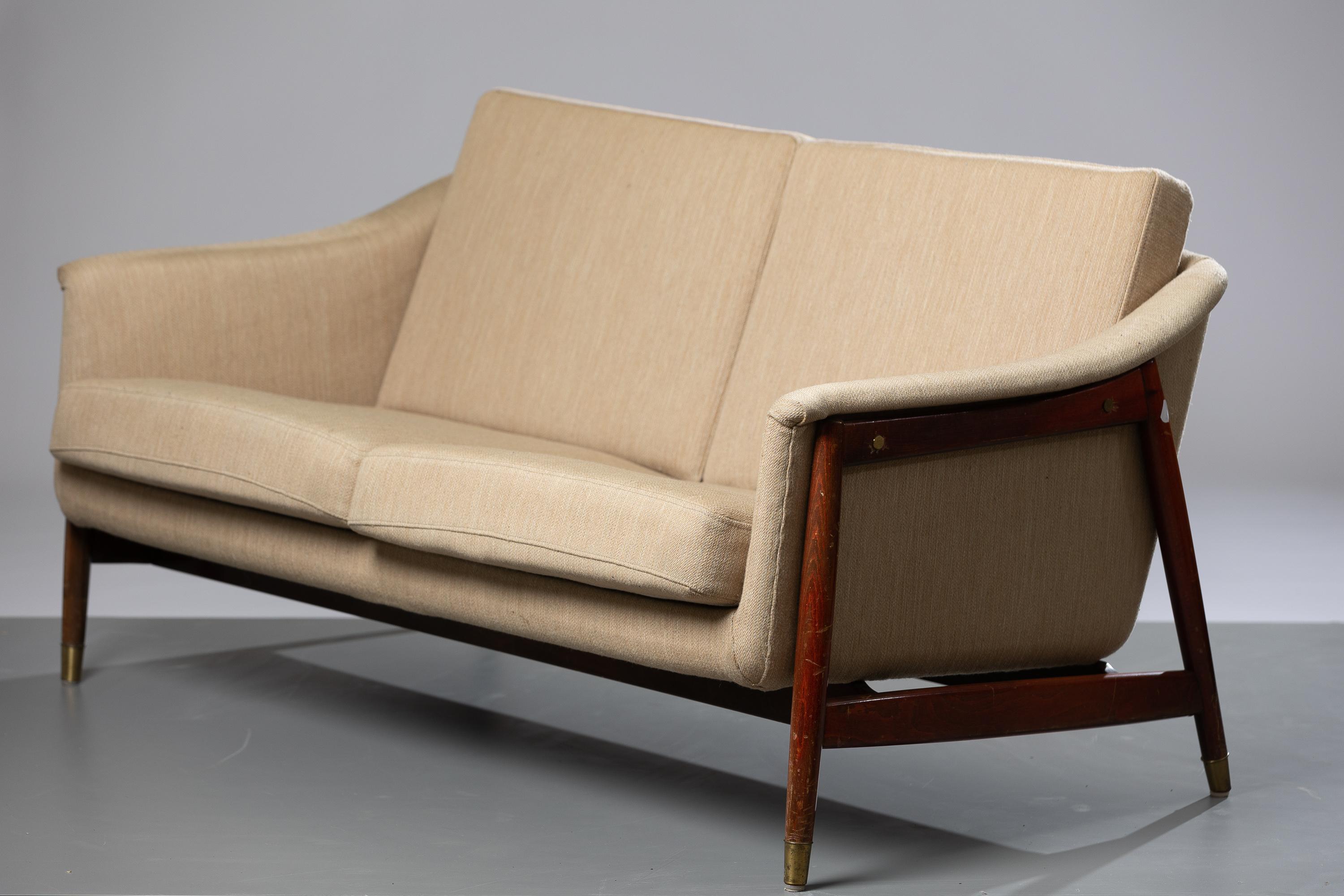 Swedish Scandinavian Modern Sofa by Folke Ohlsson for Ljungs Industrier 1954 For Sale