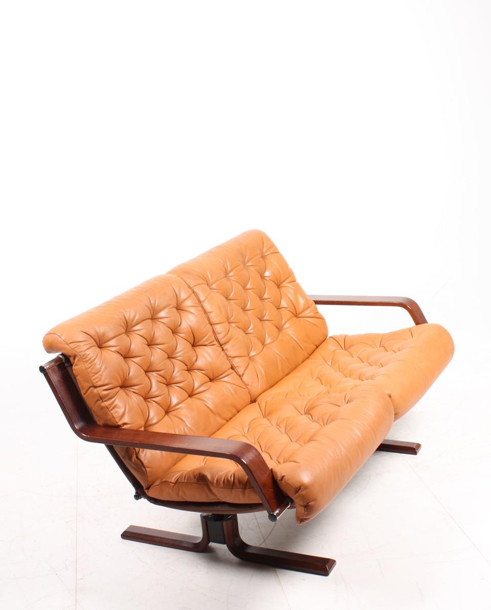 brown leather sofa