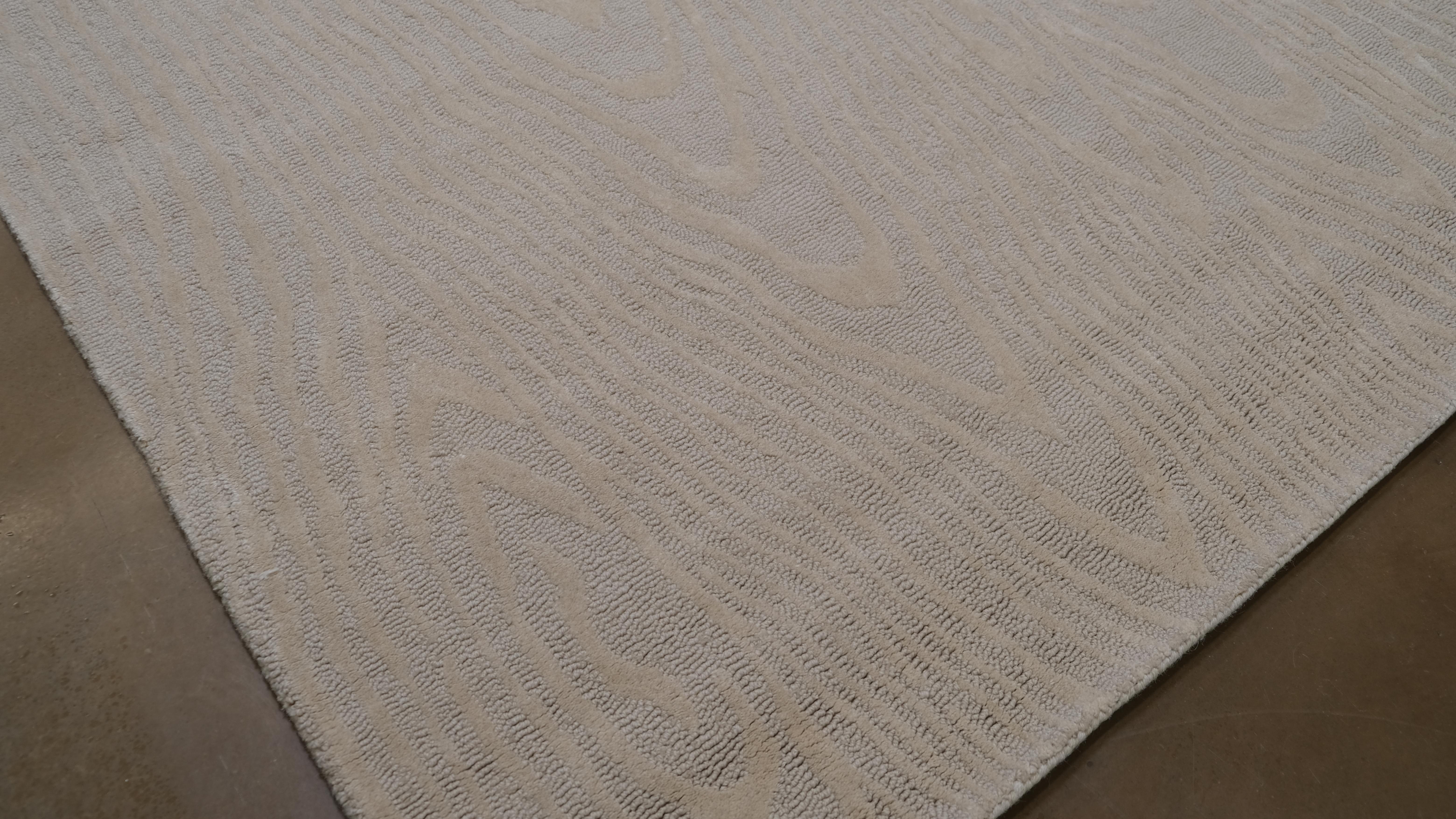 Skandinavischer moderner weicher, neutral getönter Wollteppich 10'x14' (Skandinavische Moderne) im Angebot