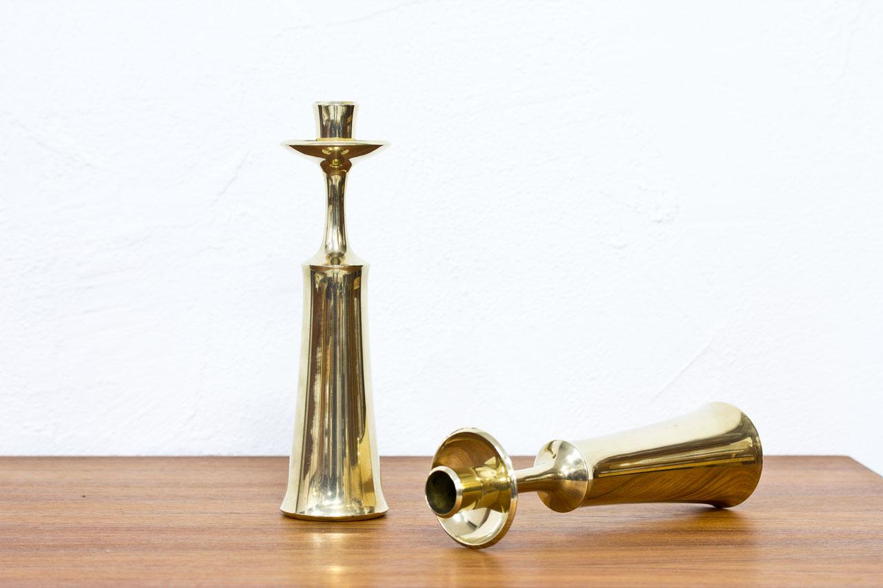 modern brass candlesticks