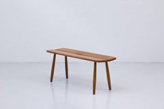 Scandinavian Modern Solid Oak Bench by Carl Gustaf Boulogner, Sweden