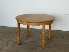 Tavolo da pranzo allungabile in rovere massiccio in stile moderno scandinavo, Henning Kjærnulf, anni ’70