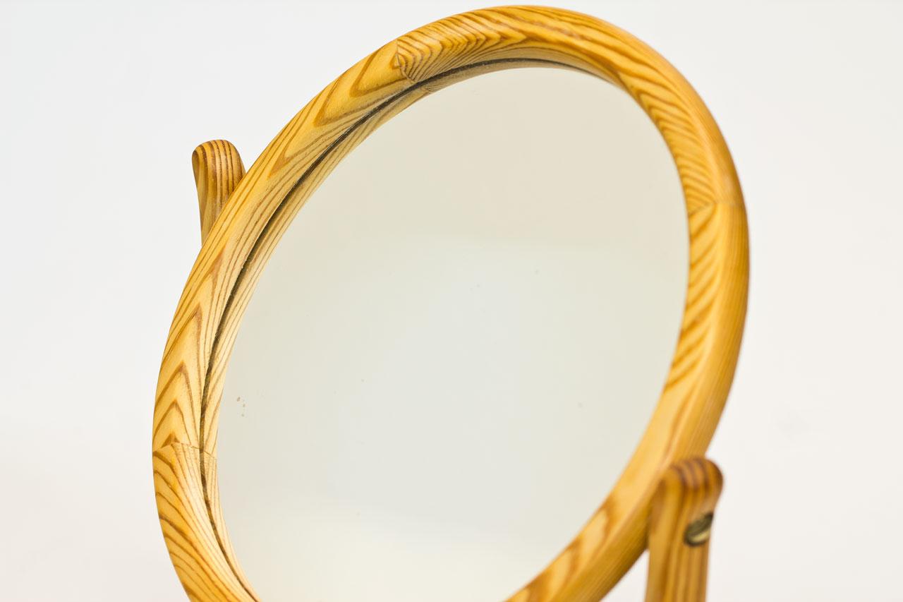 Mid-20th Century Scandinavian Modern Solid Pine Table Mirror by Erik Höglund for Boda Trä, Sweden