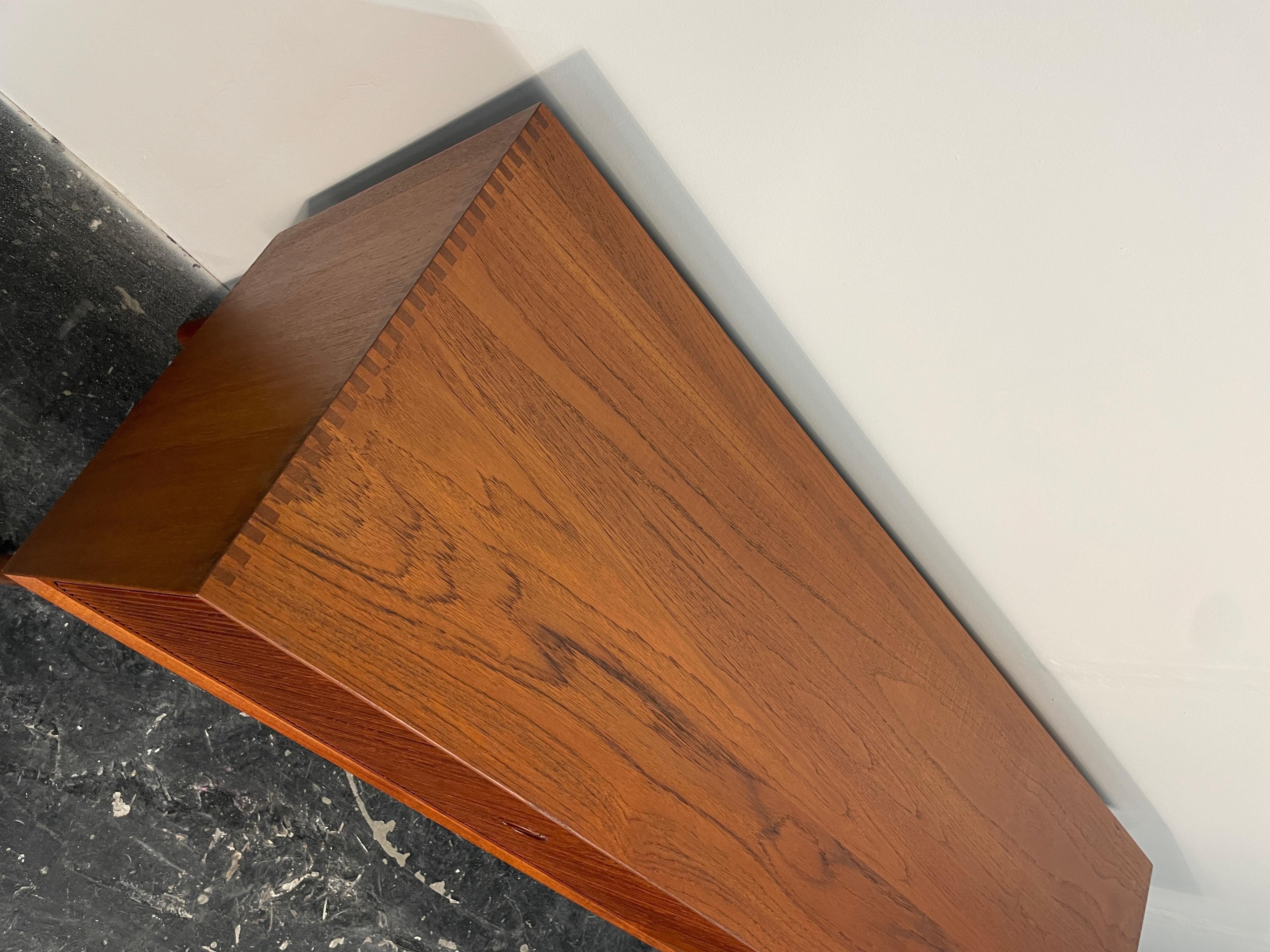 Mid Century Modern Solid Teak Credenza by Peter Hvidt and Orla Mølgaard-Nielsen In Good Condition In San Diego, CA