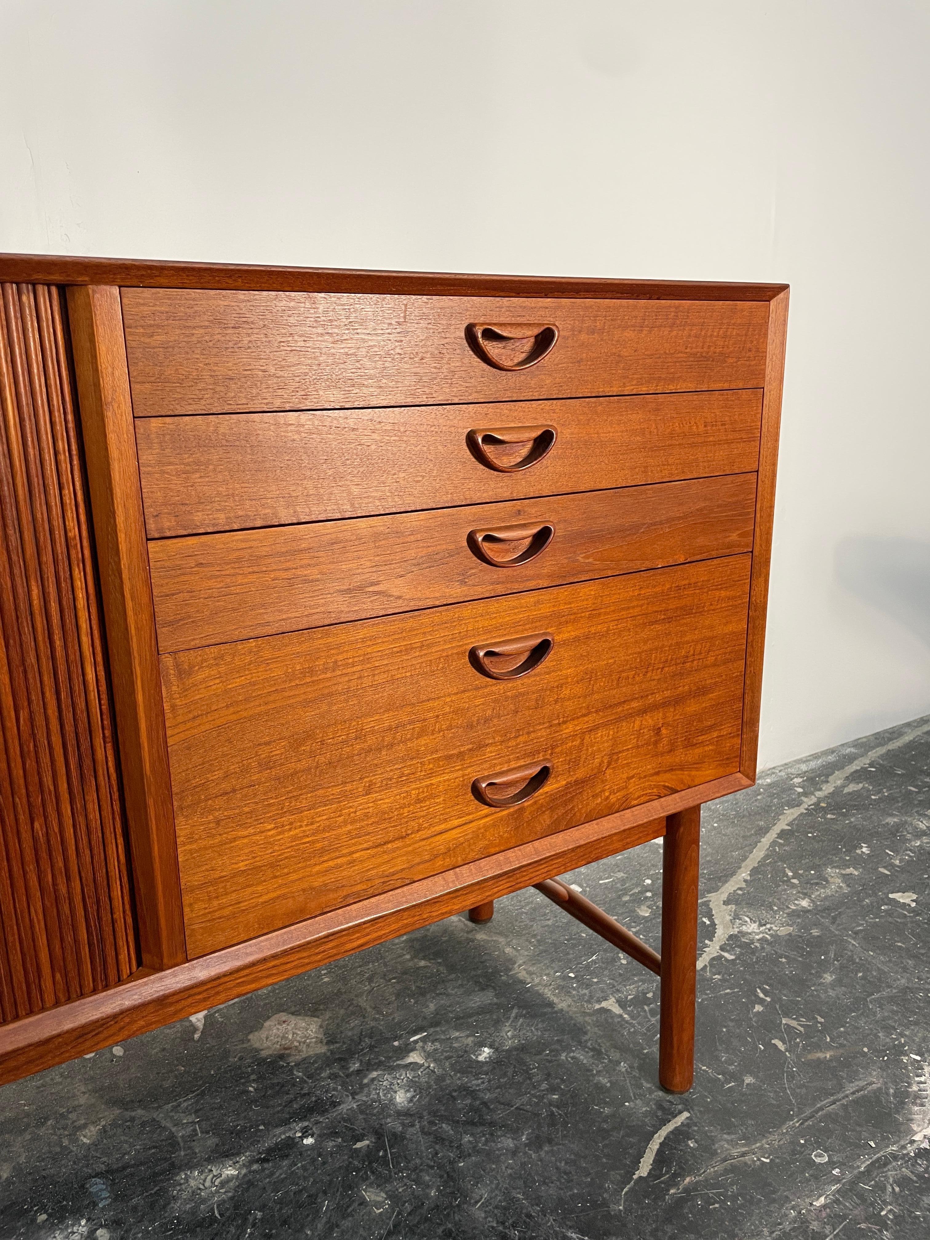 Mid-20th Century Mid Century Modern Solid Teak Credenza by Peter Hvidt and Orla Mølgaard-Nielsen
