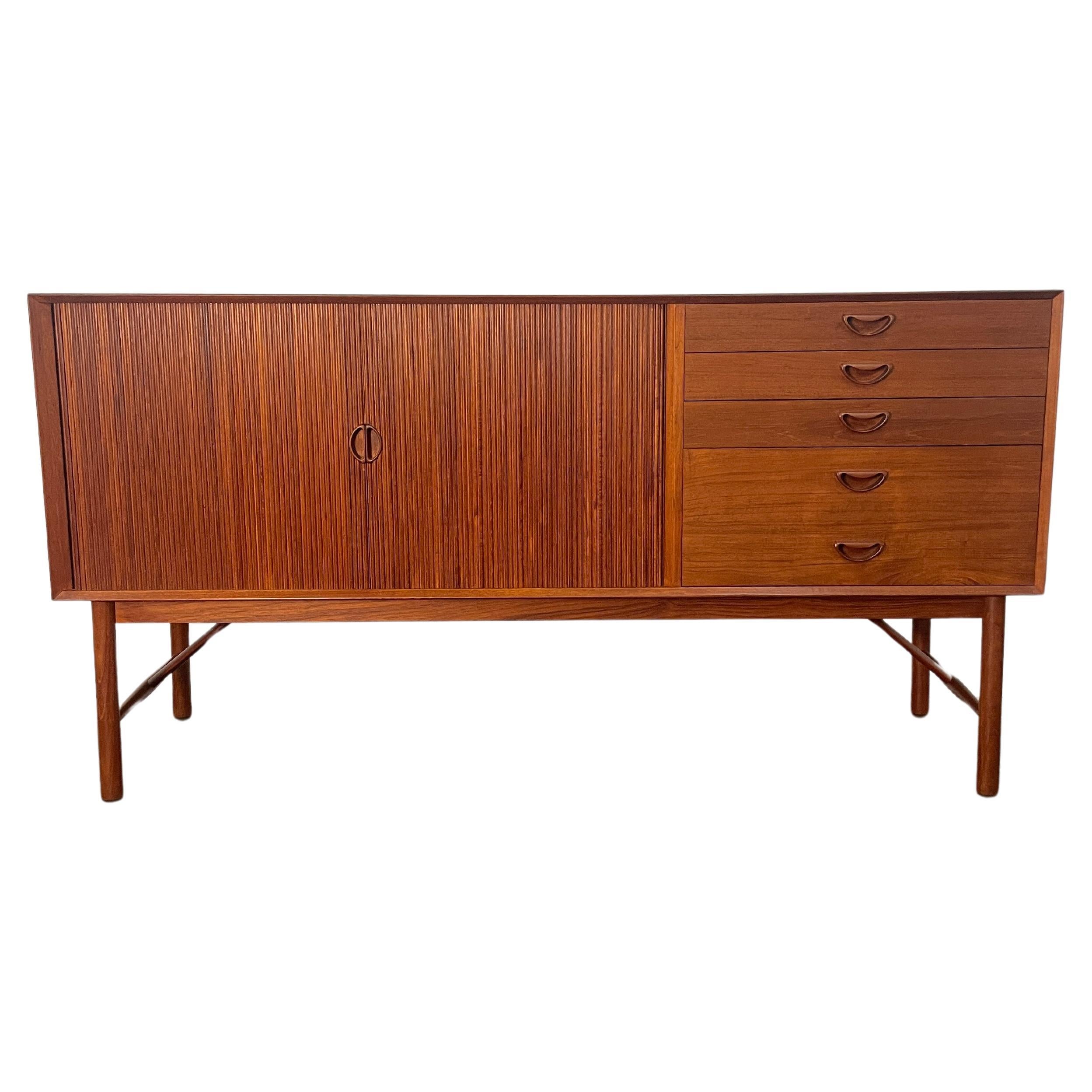 Mid Century Modern Solid Teak Credenza by Peter Hvidt and Orla Mølgaard-Nielsen
