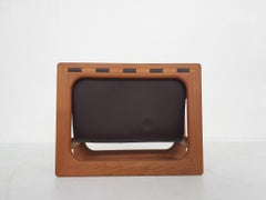 Scandinavian Modern Solid Teak Magazine Stand, Denmark, 1960's