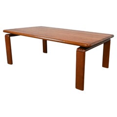 Vintage Scandinavian Modern Solid Teak Rectangular Coffee Table Style of Westnofa Norway