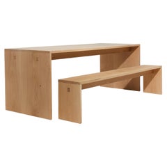 Scandinavian Modern Solid White Oak Dinning Table Hand Made by Stille Home