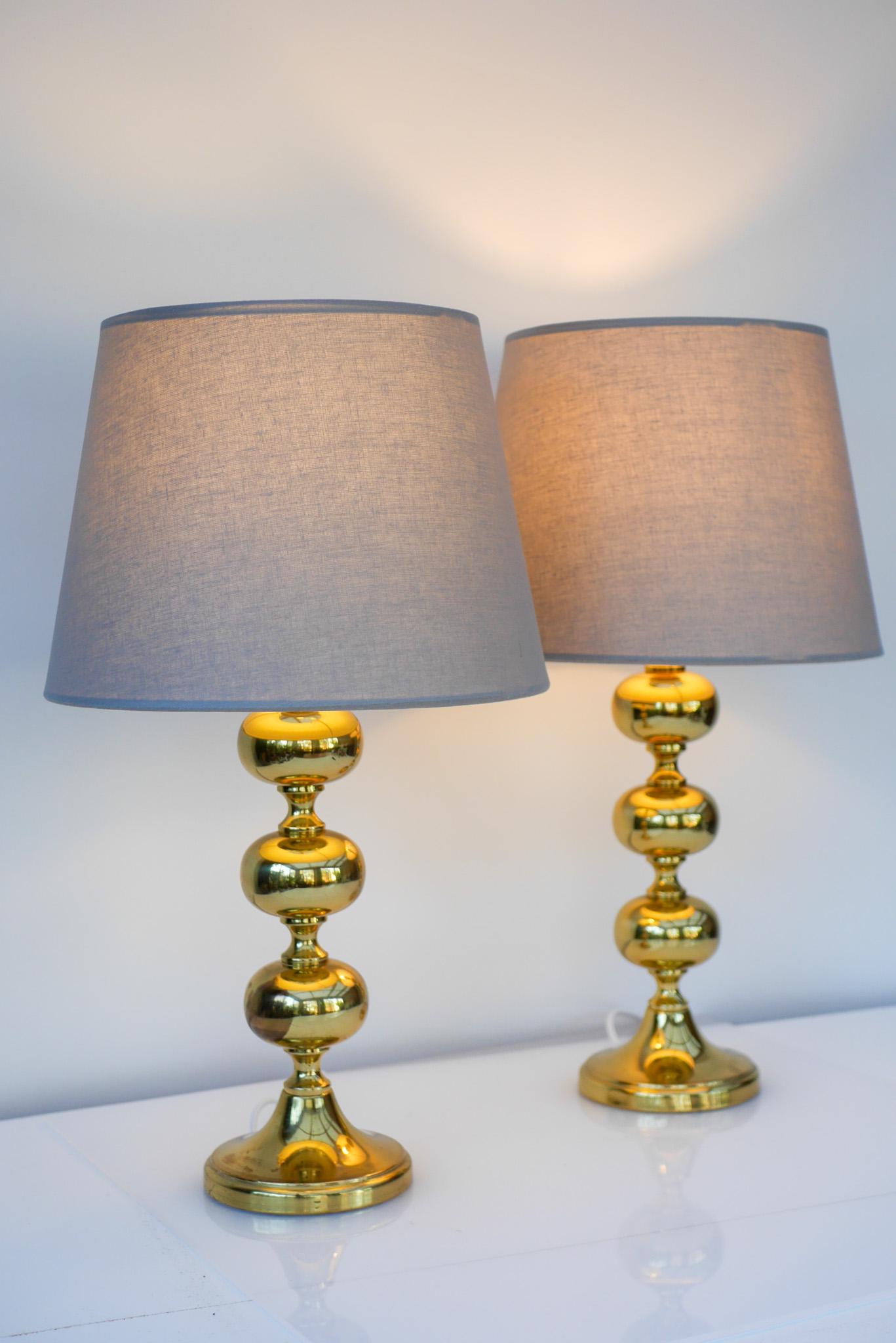 Lampes de bureau scandinaves modernes de l'ère spatiale de Nafa, Nybro, Suède en vente 4
