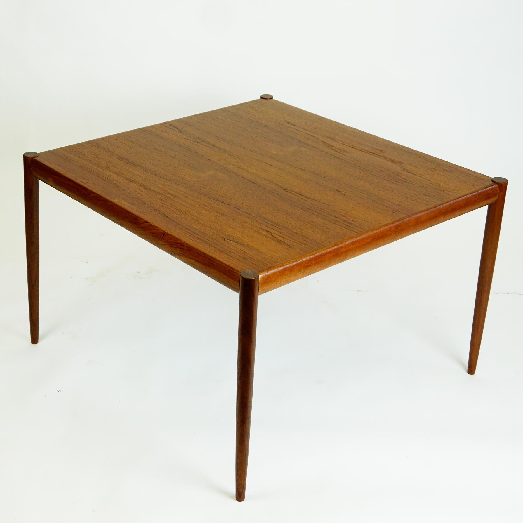 Danish Scandinavian Modern Square Teak Coffee Table Denmark