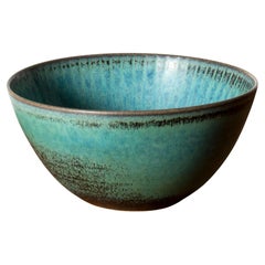 Scandinavian Modern Stoneware bowl by Stig Lindberg, Gustavsberg, Sweden, 1950s