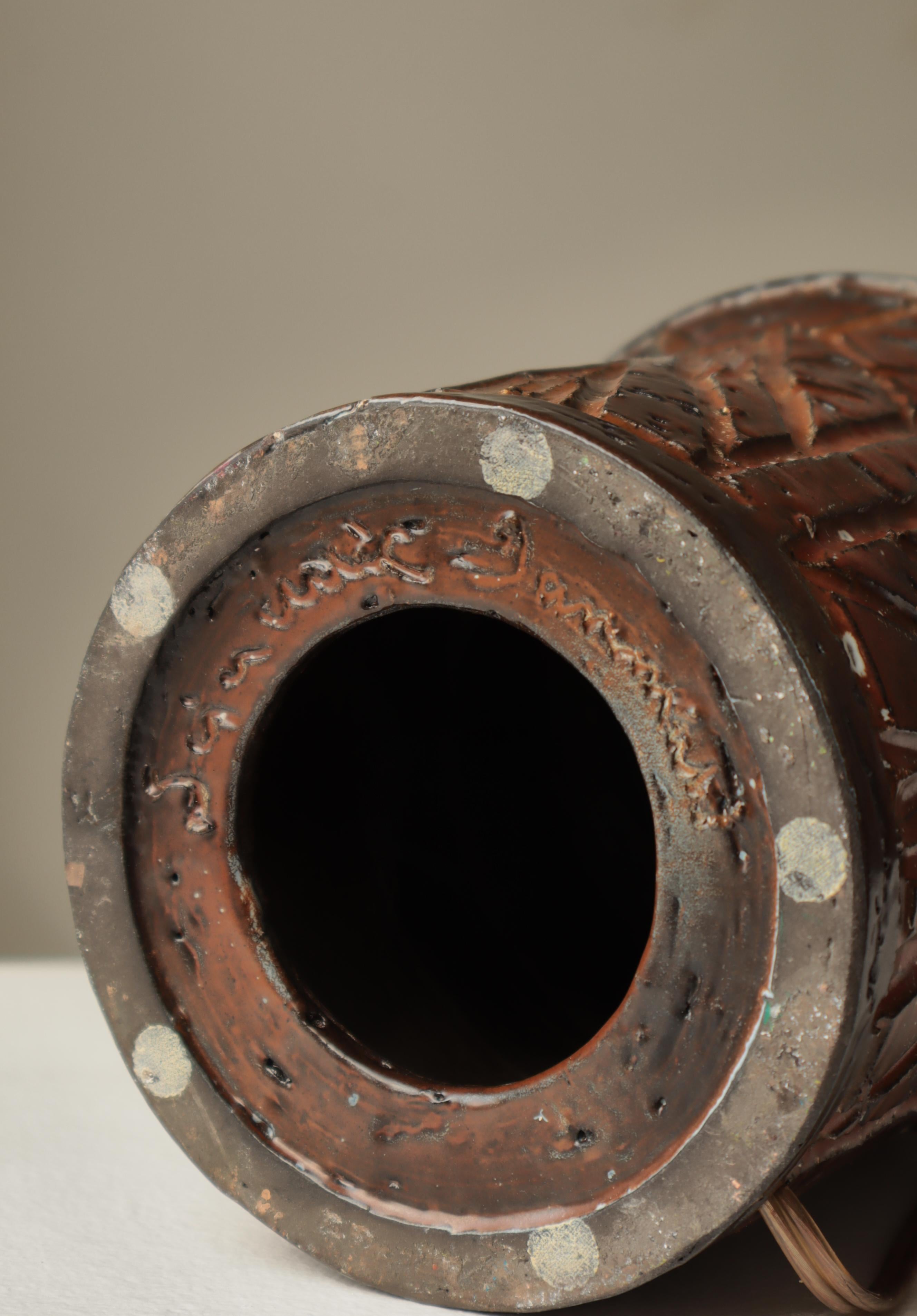 The Modern Scandinavian Stoneware Brutalist Table Lamp by Sejer, Denmark, 1960s en vente 7