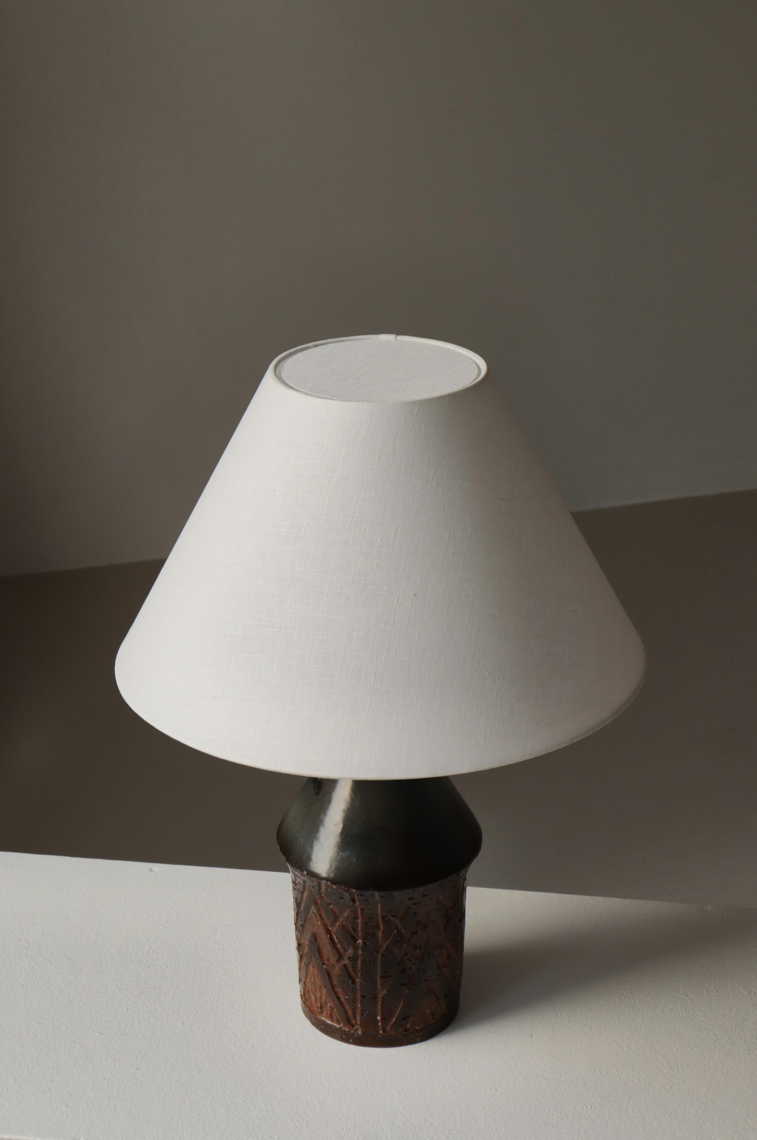 Grès The Modern Scandinavian Stoneware Brutalist Table Lamp by Sejer, Denmark, 1960s en vente