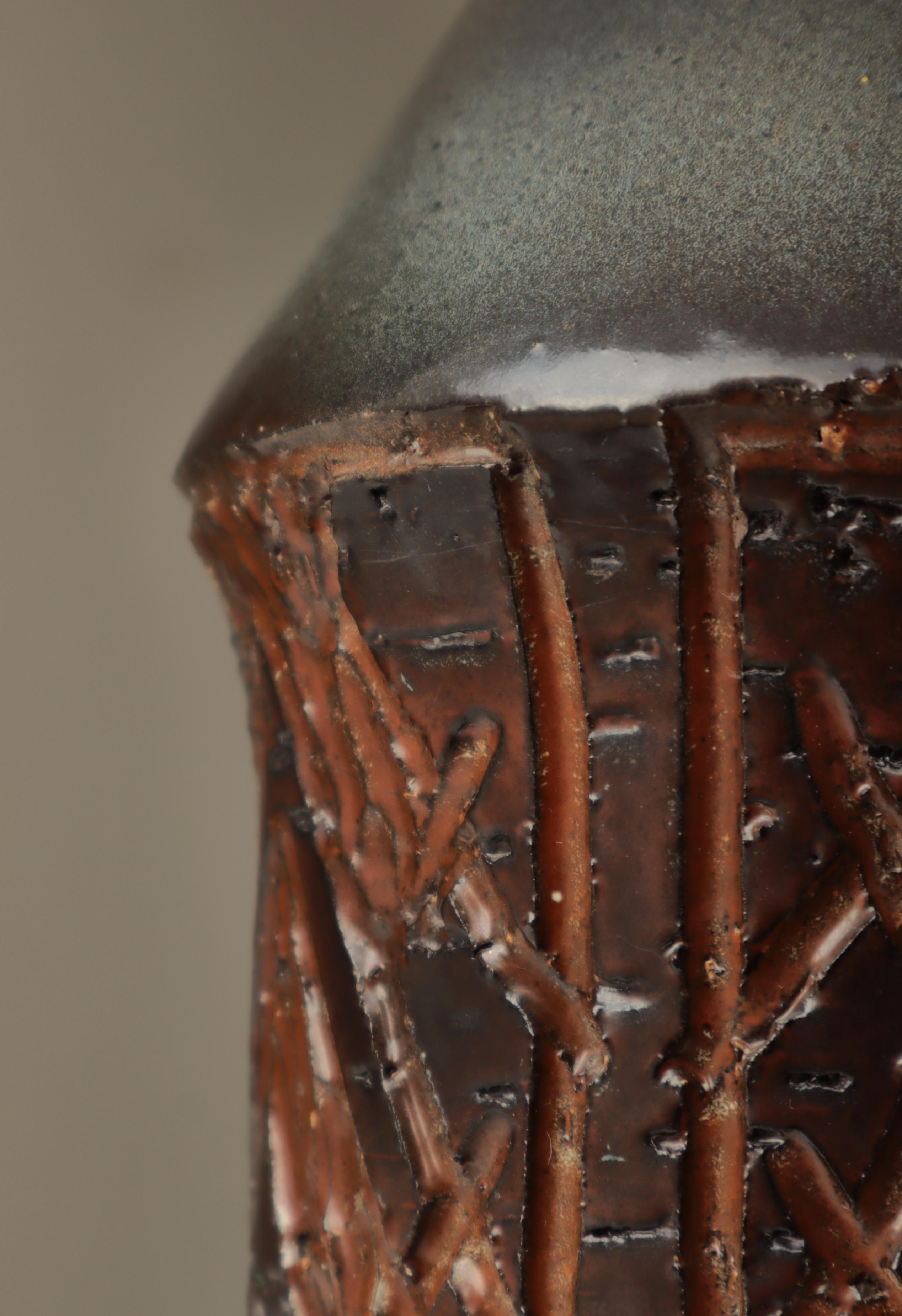 The Modern Scandinavian Stoneware Brutalist Table Lamp by Sejer, Denmark, 1960s en vente 2