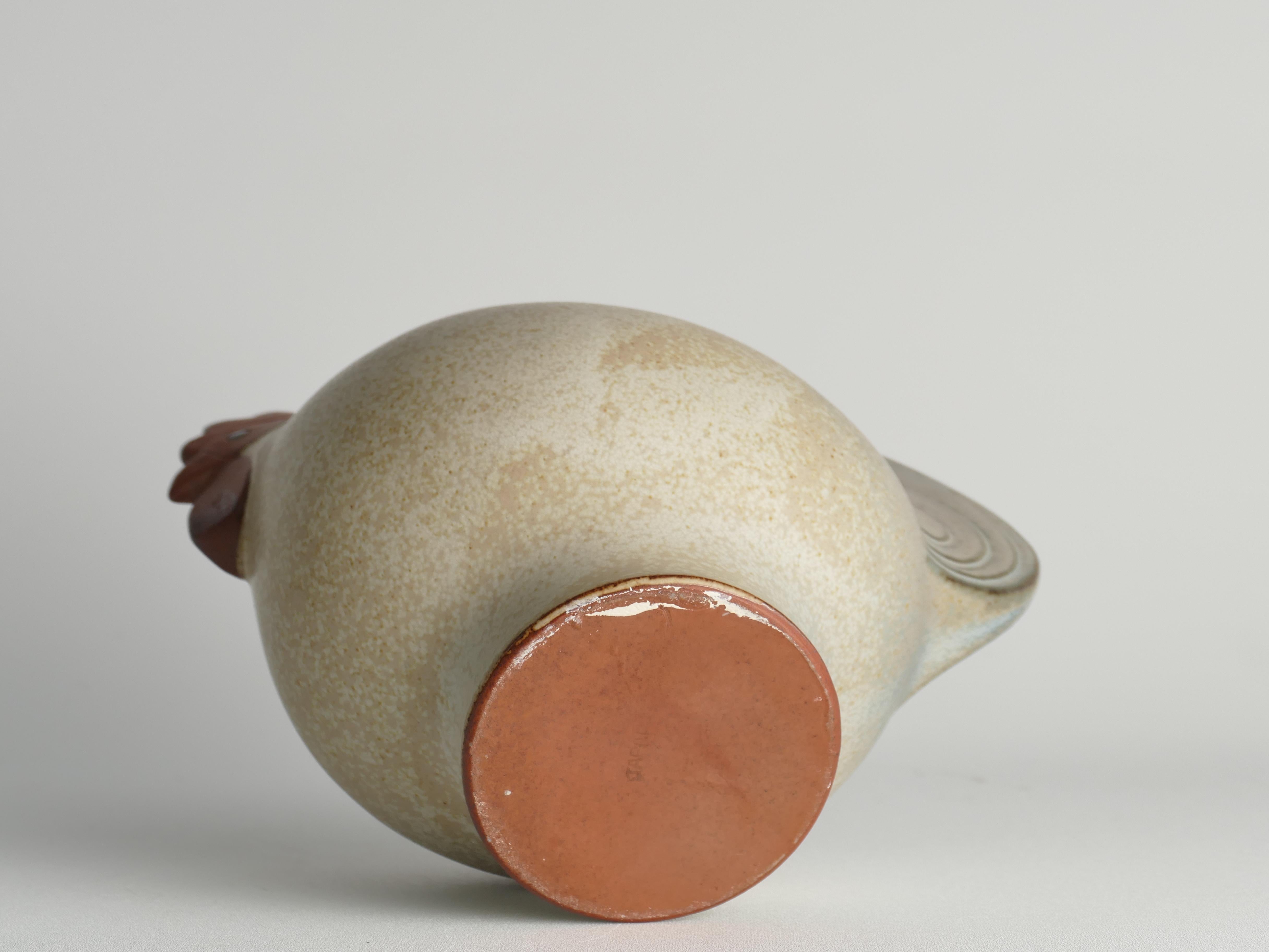 Scandinavian Modern Stoneware Easter Hen Bowl by Lisa Larson, 1982 5