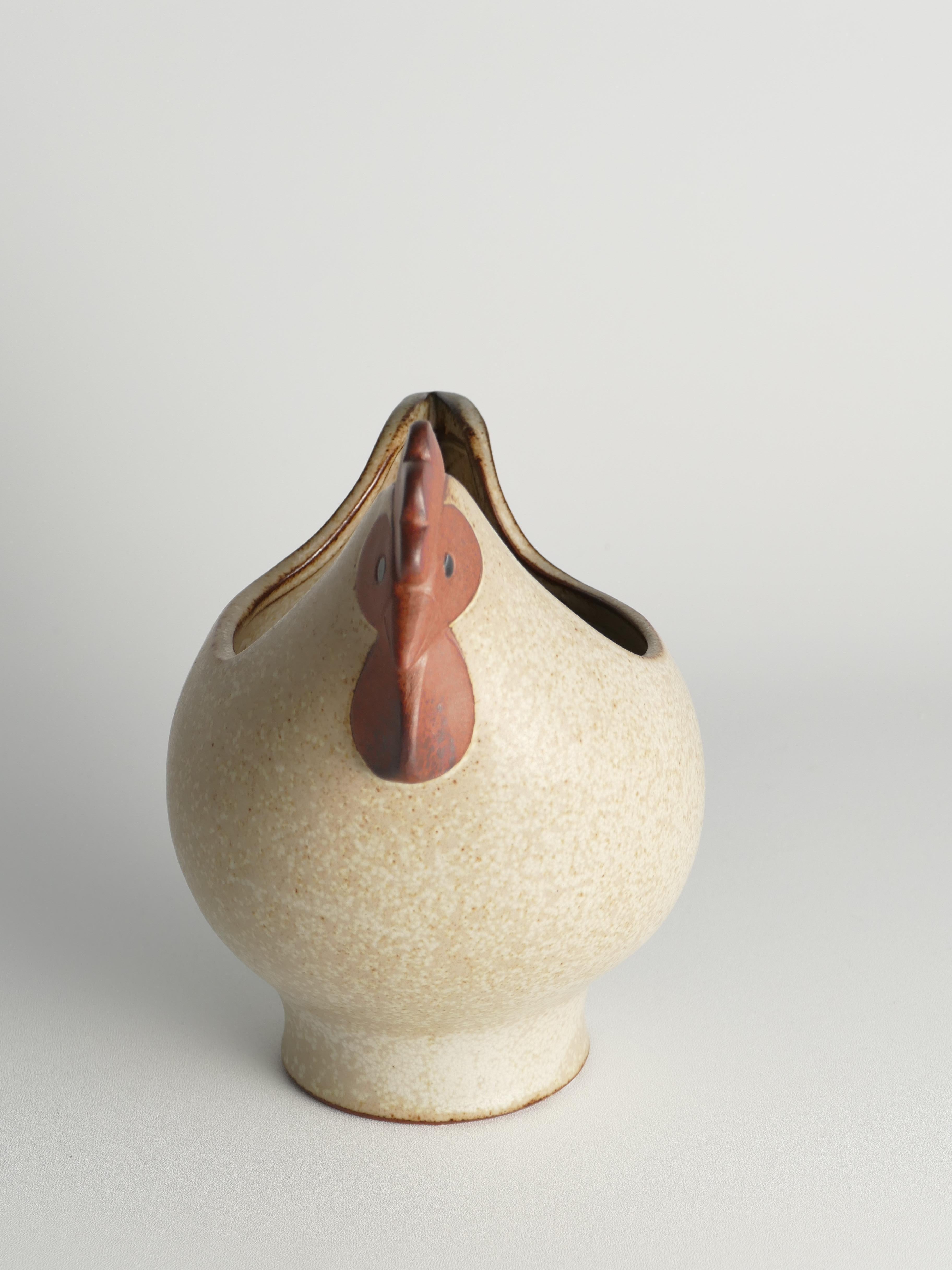 Scandinavian Modern Stoneware Easter Hen Bowl by Lisa Larson, 1982 11