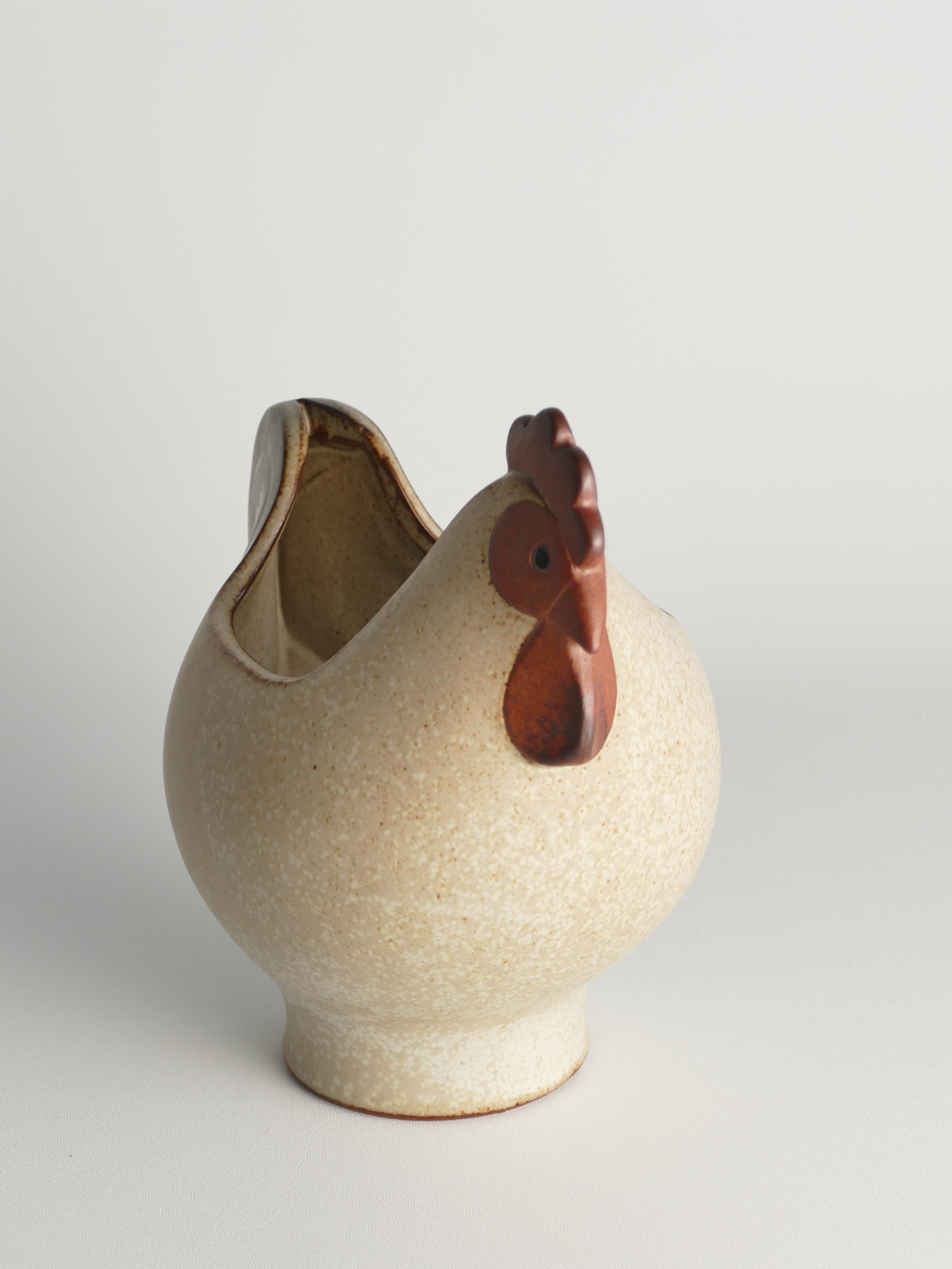 Scandinavian Modern Stoneware Easter Hen Bowl by Lisa Larson, 1982 12