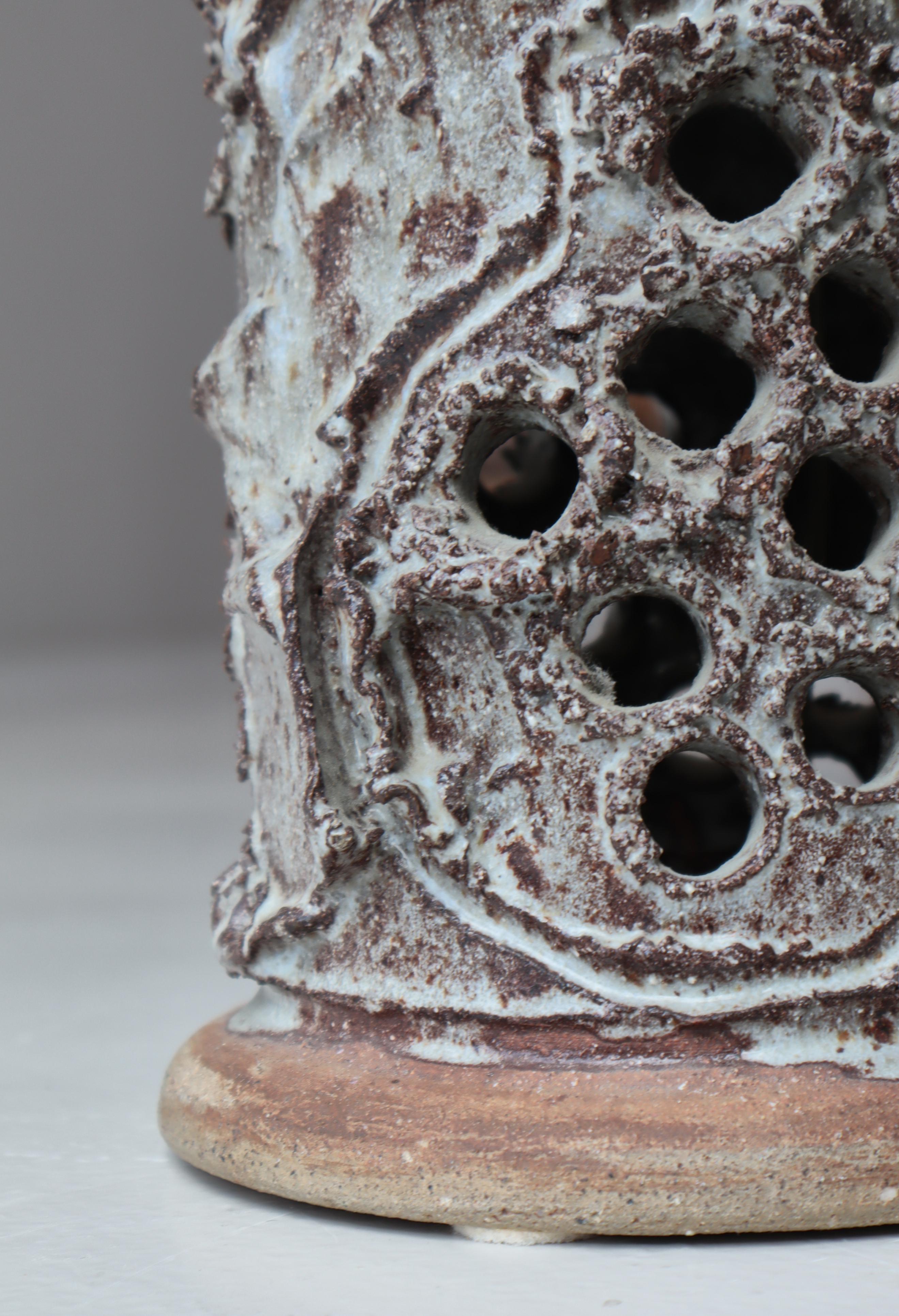 Scandinavian Modern Stoneware Floor Lamp Bodil Marie Nielsen, Denmark, 1960s For Sale 5