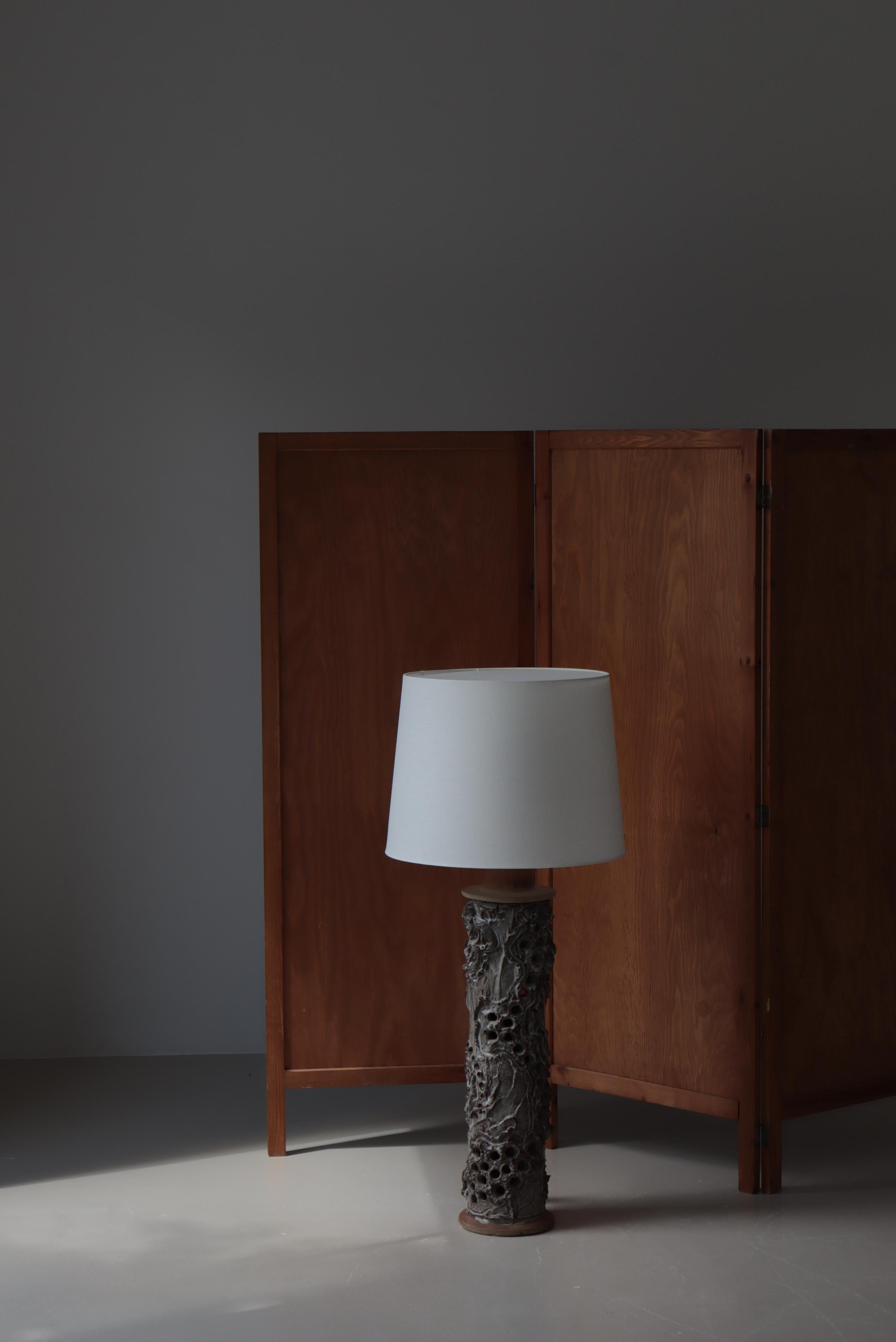 Scandinavian Modern Stoneware Floor Lamp Bodil Marie Nielsen, Denmark, 1960s For Sale 9