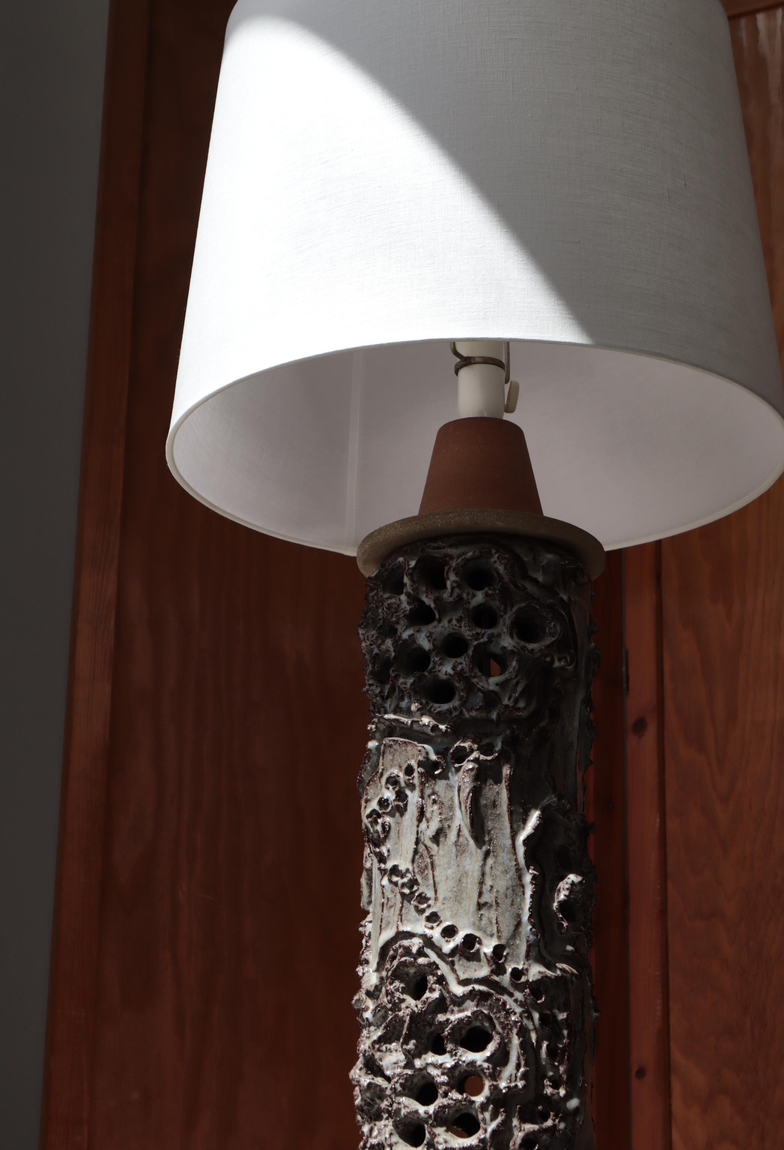 Scandinavian Modern Stoneware Floor Lamp Bodil Marie Nielsen, Denmark, 1960s For Sale 10