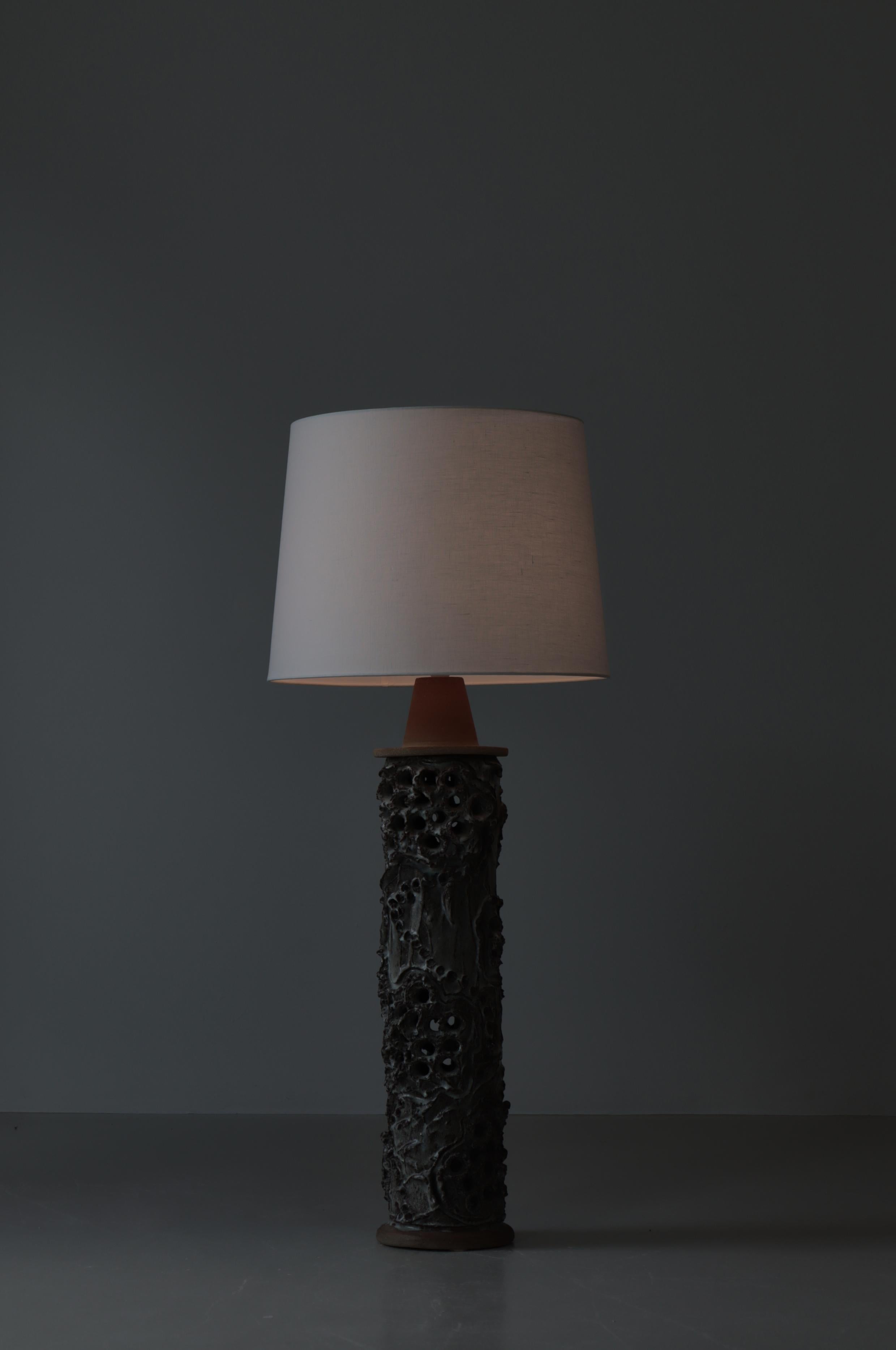 Scandinavian Modern Stoneware Floor Lamp Bodil Marie Nielsen, Denmark, 1960s For Sale 1