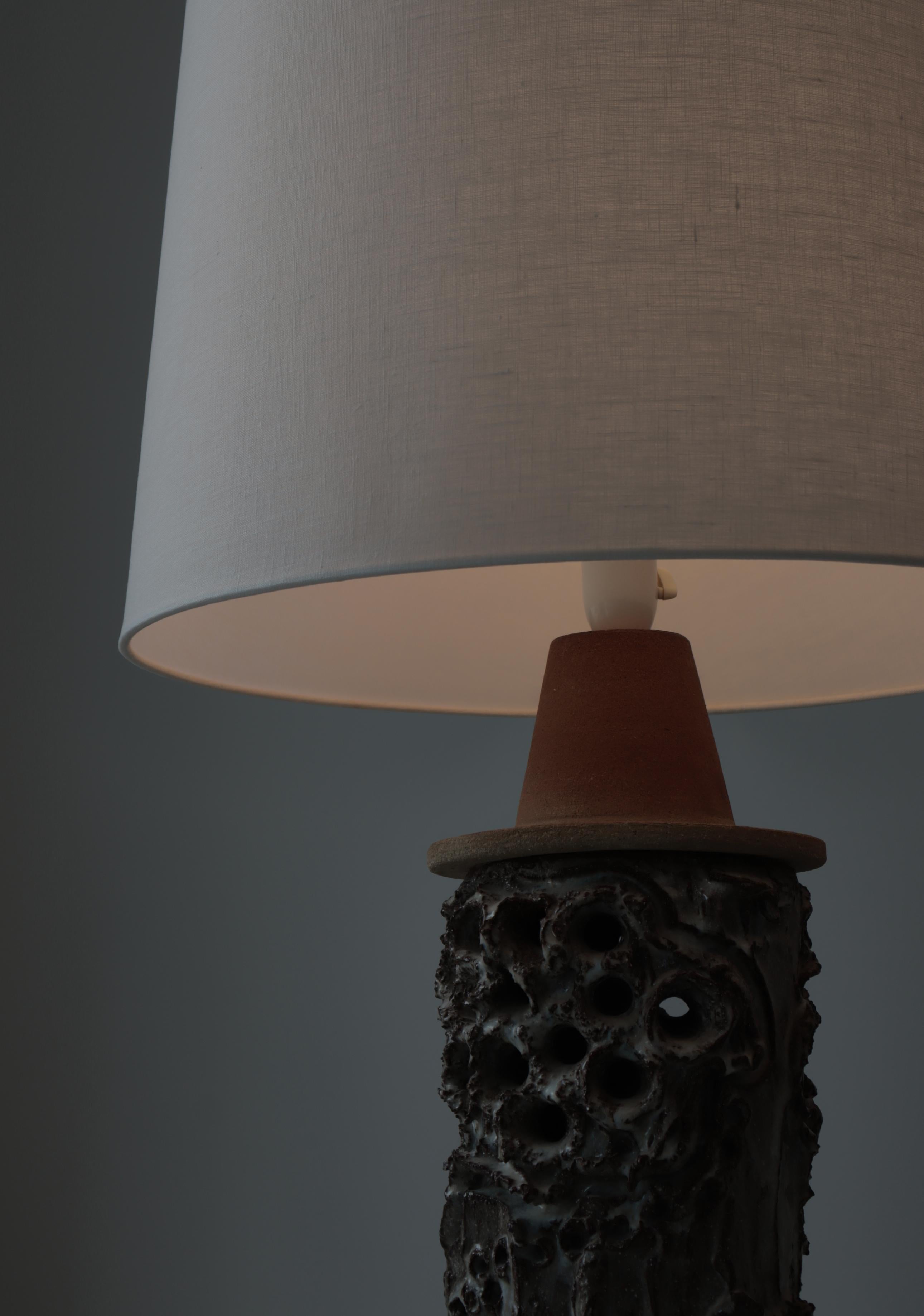 Scandinavian Modern Stoneware Floor Lamp Bodil Marie Nielsen, Denmark, 1960s For Sale 2