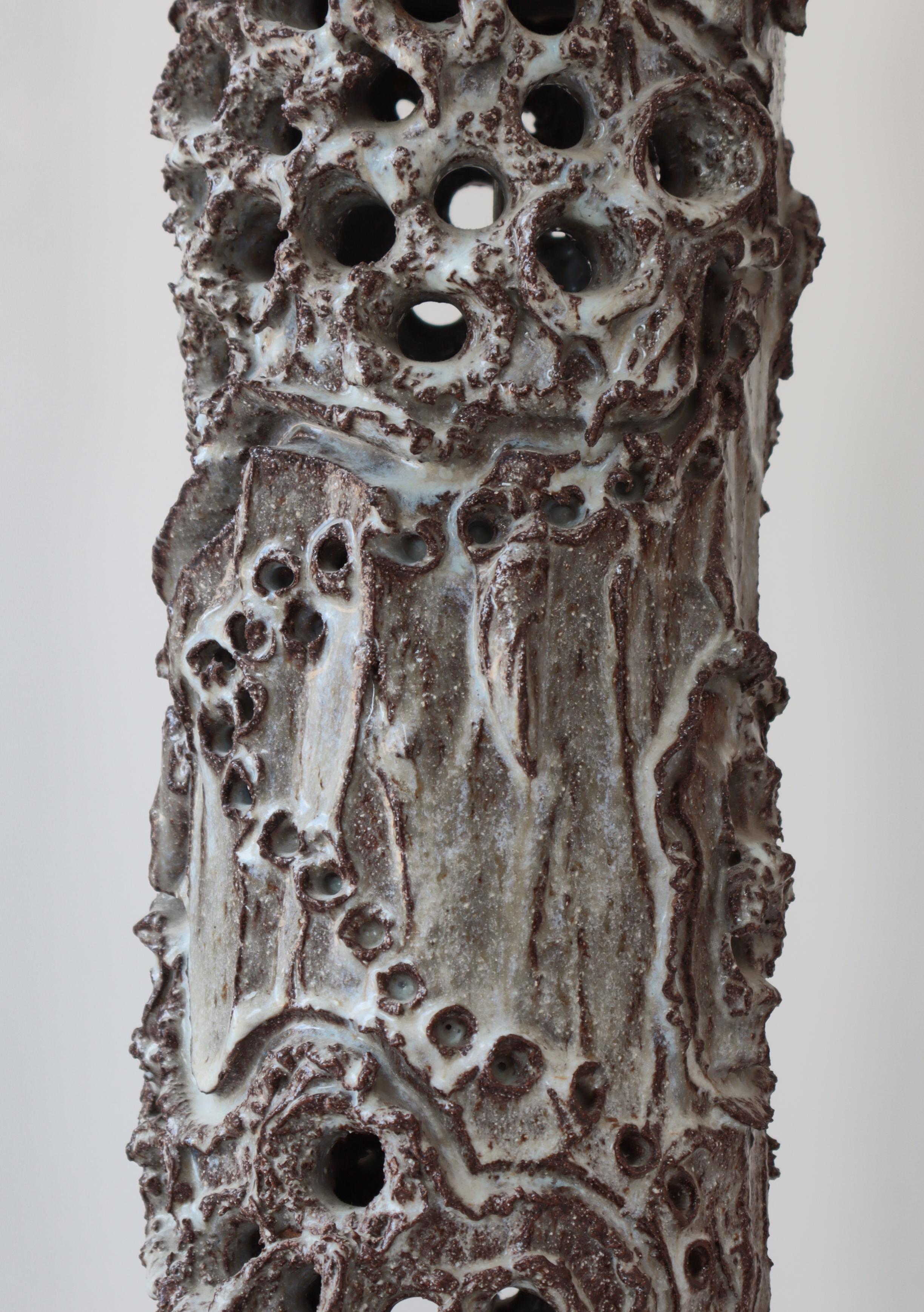Scandinavian Modern Stoneware Floor Lamp Bodil Marie Nielsen, Denmark, 1960s For Sale 3