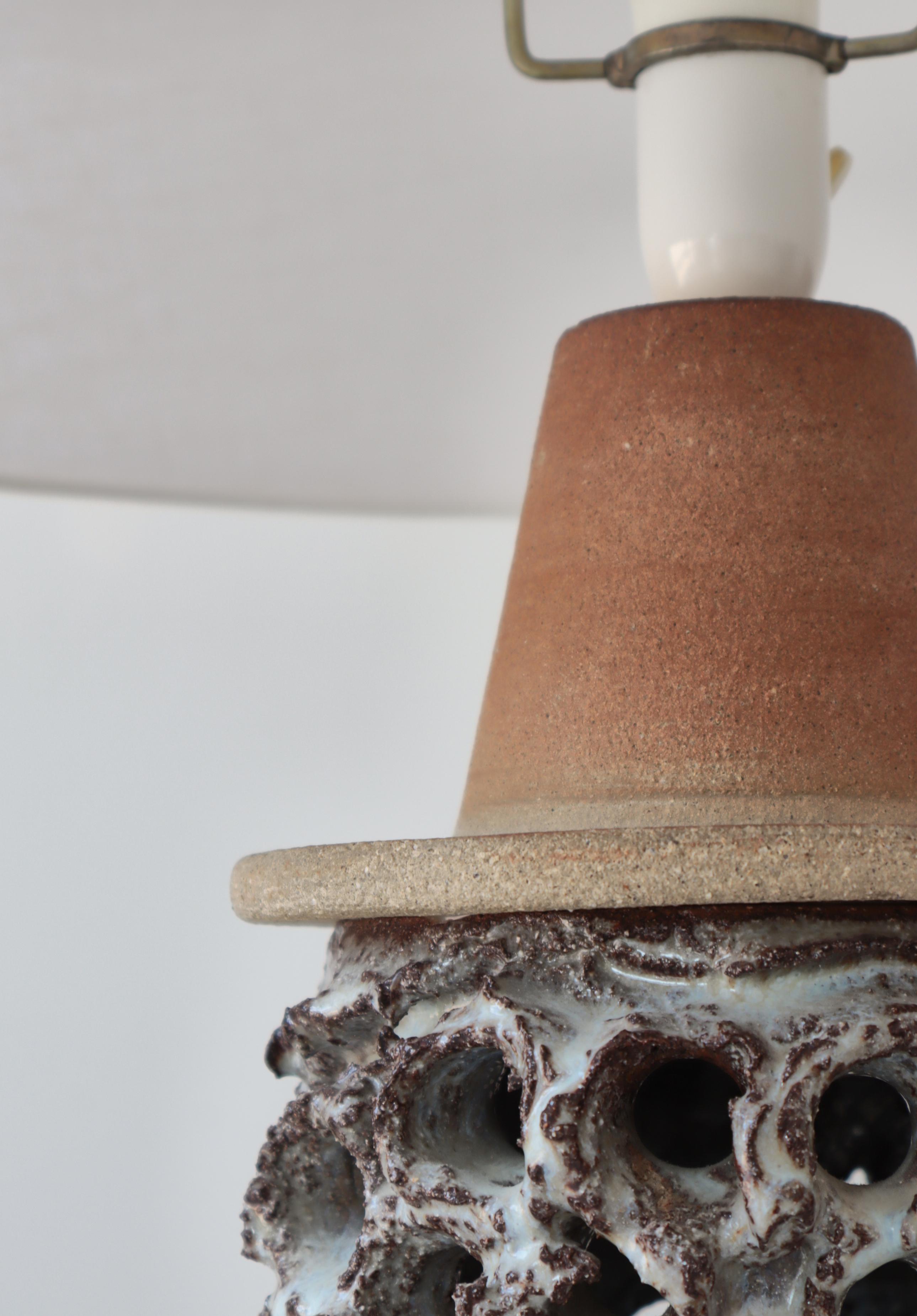 Scandinavian Modern Stoneware Floor Lamp Bodil Marie Nielsen, Denmark, 1960s For Sale 4