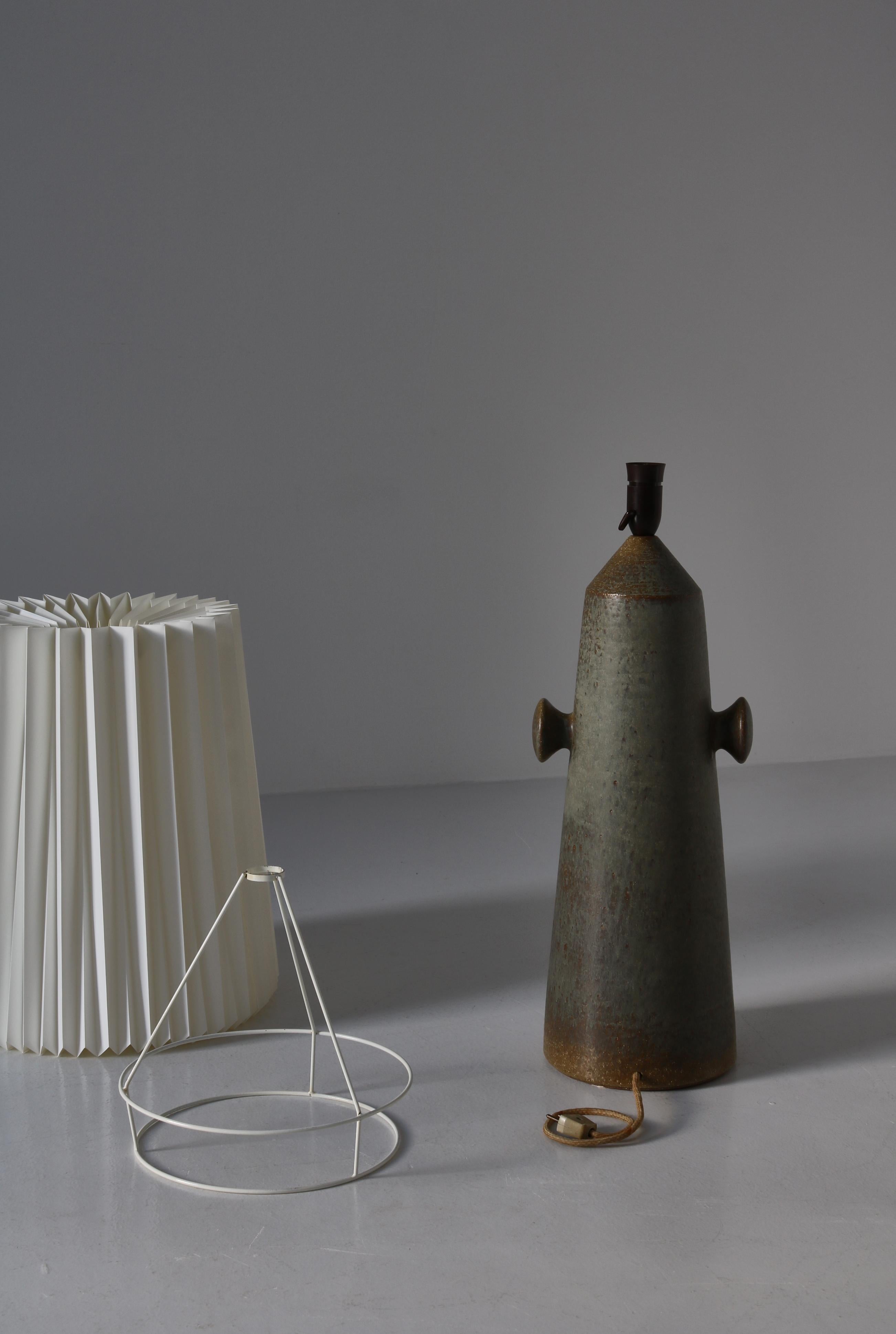 Scandinavian Modern Stoneware Table Lamp by Palshus & Le Klint, Denmark, 1950s For Sale 6