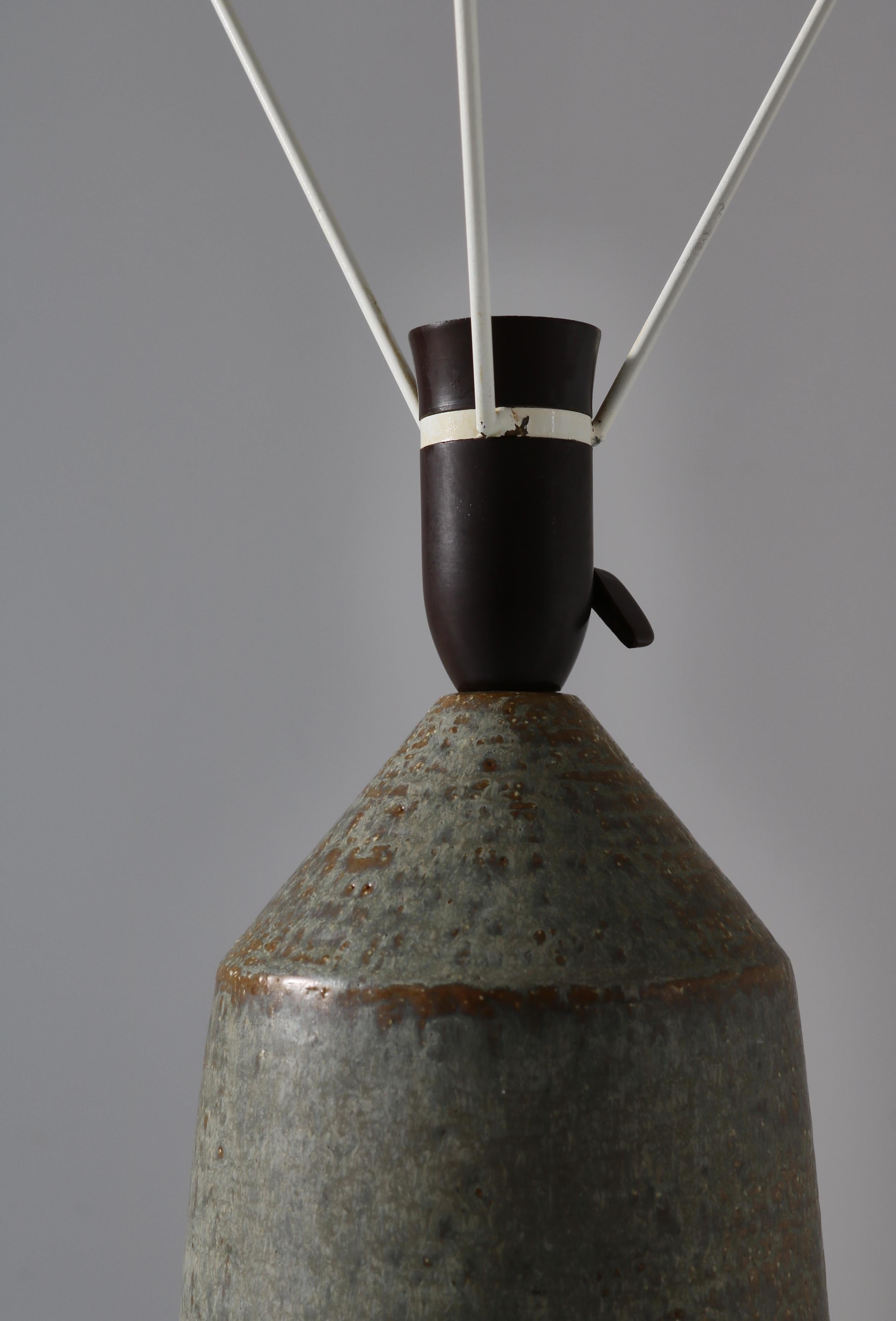 Scandinavian Modern Stoneware Table Lamp by Palshus & Le Klint, Denmark, 1950s For Sale 8