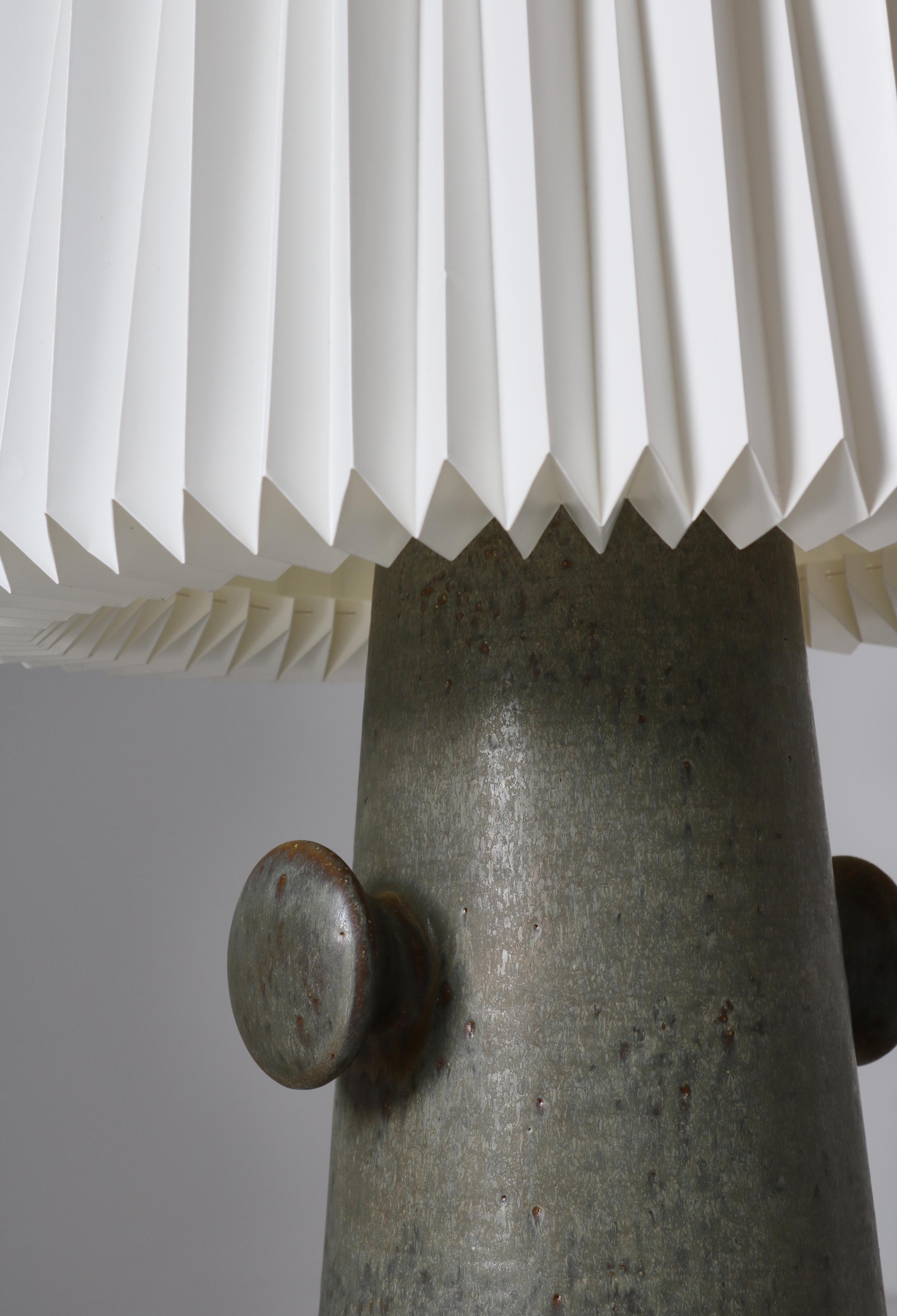 Scandinavian Modern Stoneware Table Lamp by Palshus & Le Klint, Denmark, 1950s For Sale 3