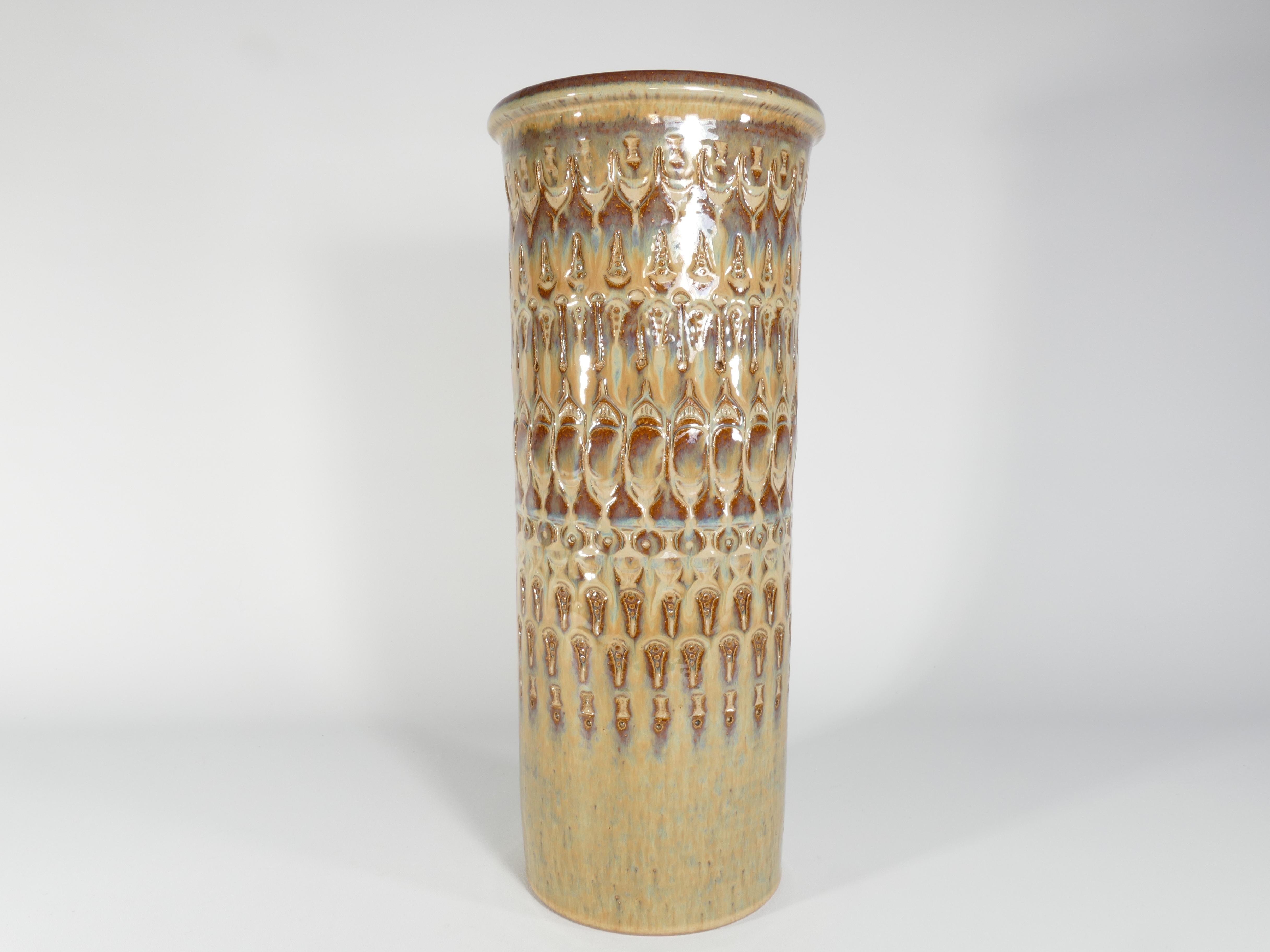 Scandinavian Modern Stoneware Floor Vase, 