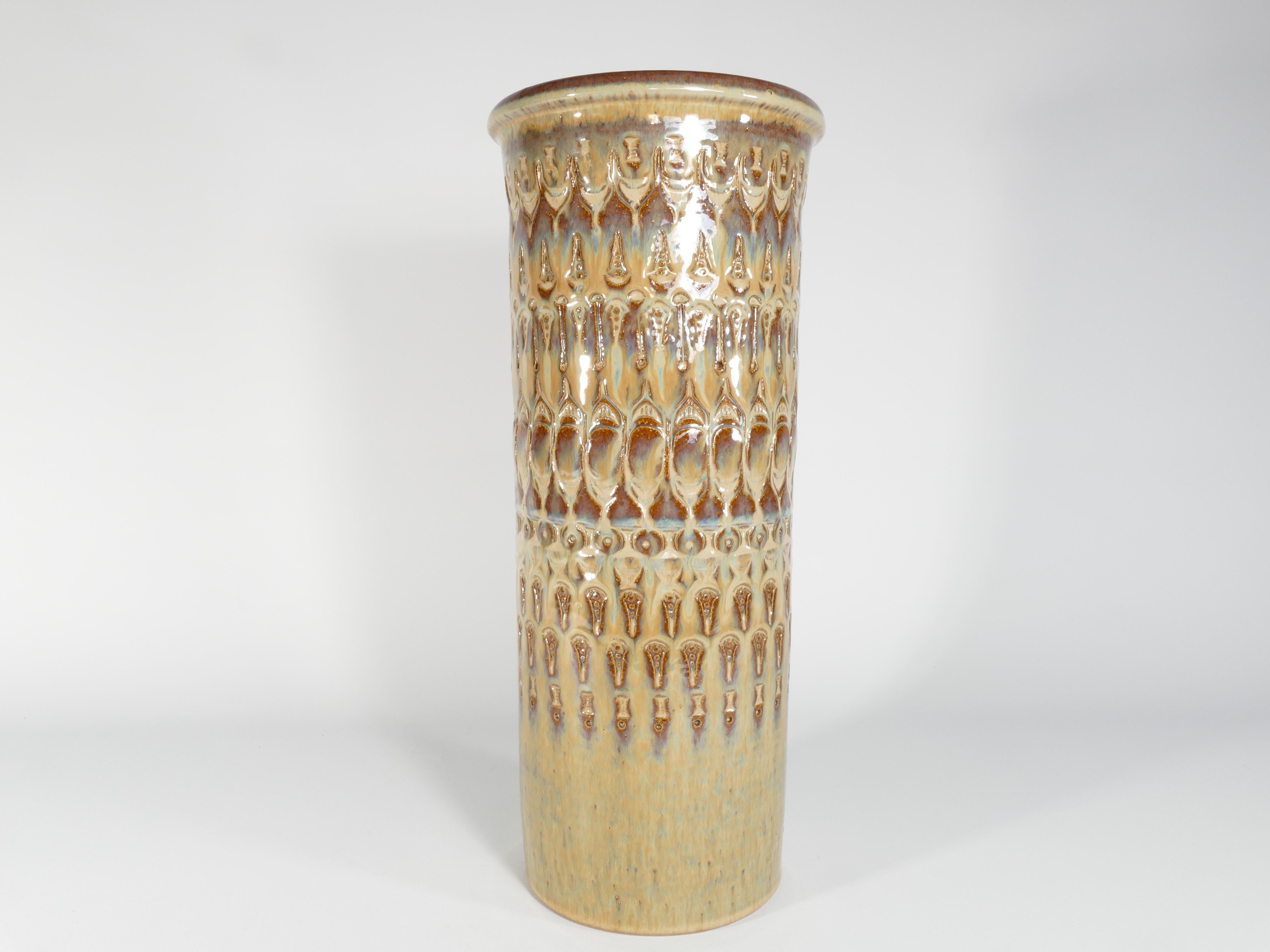 Swedish Scandinavian Modern Stoneware Floor Vase, 