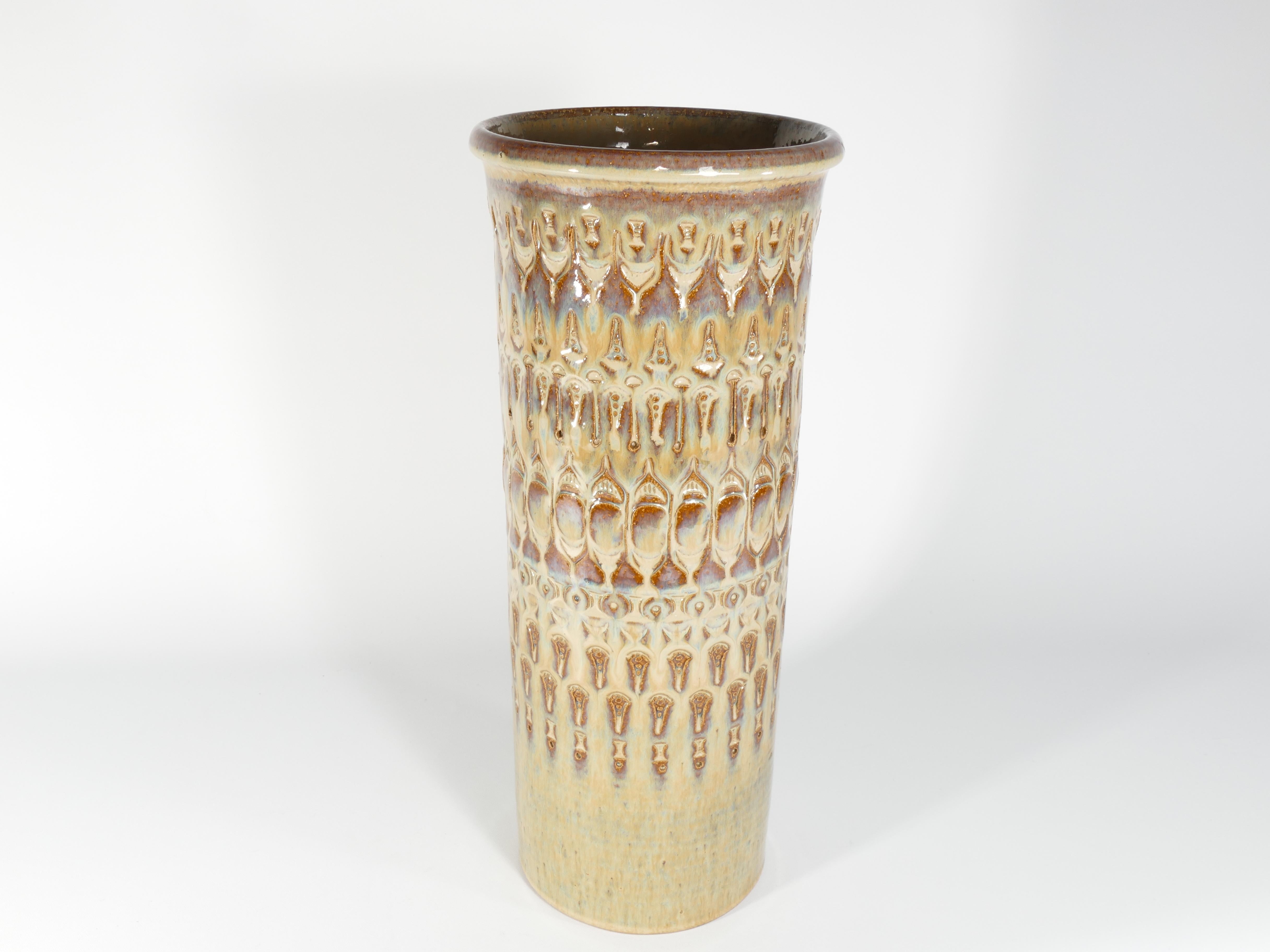 Scandinavian Modern Stoneware Floor Vase, 