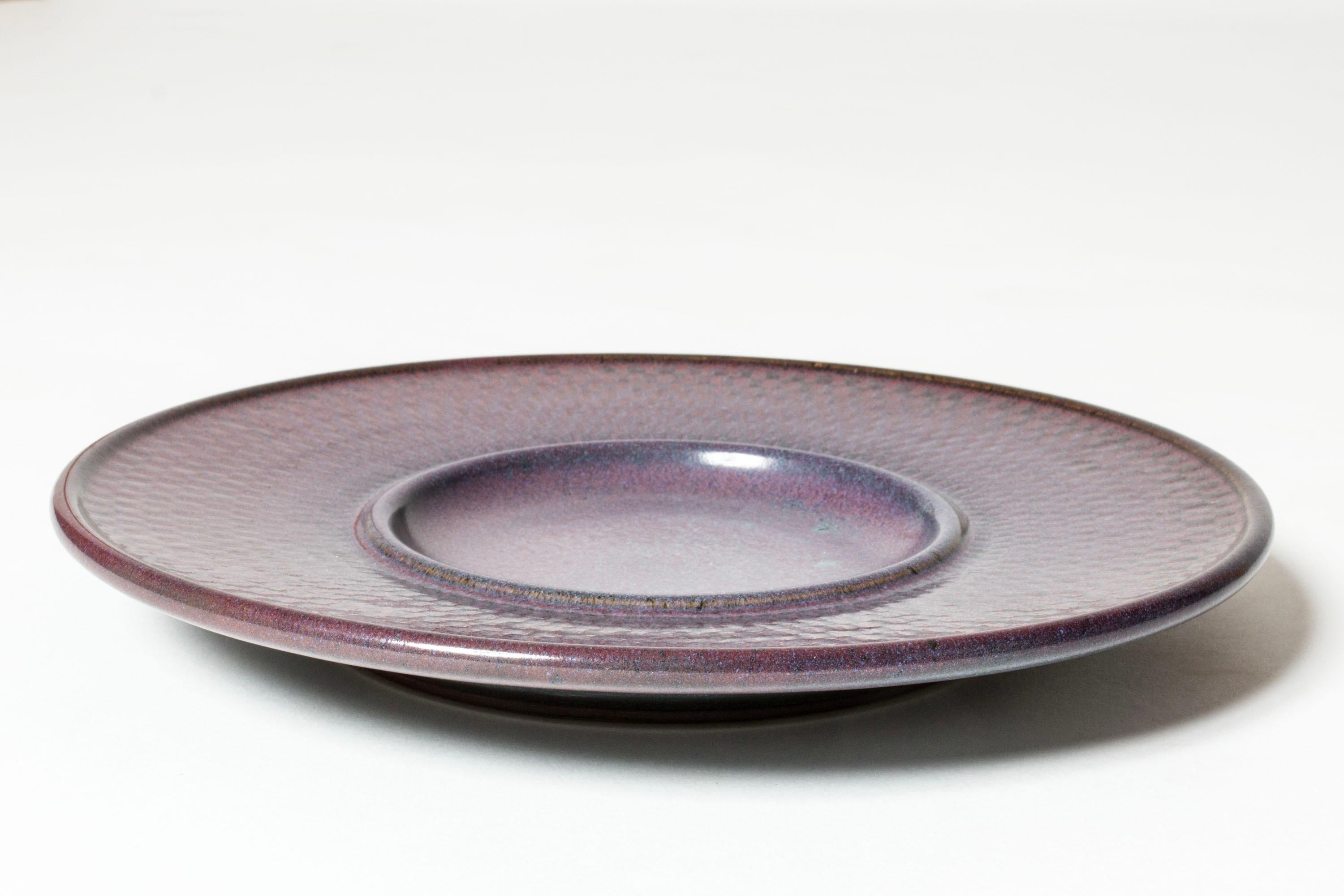 Suédois Plat en grès moderne scandinave, The Modern Scandinavian, Gustavsberg, Suède, années 1960 en vente