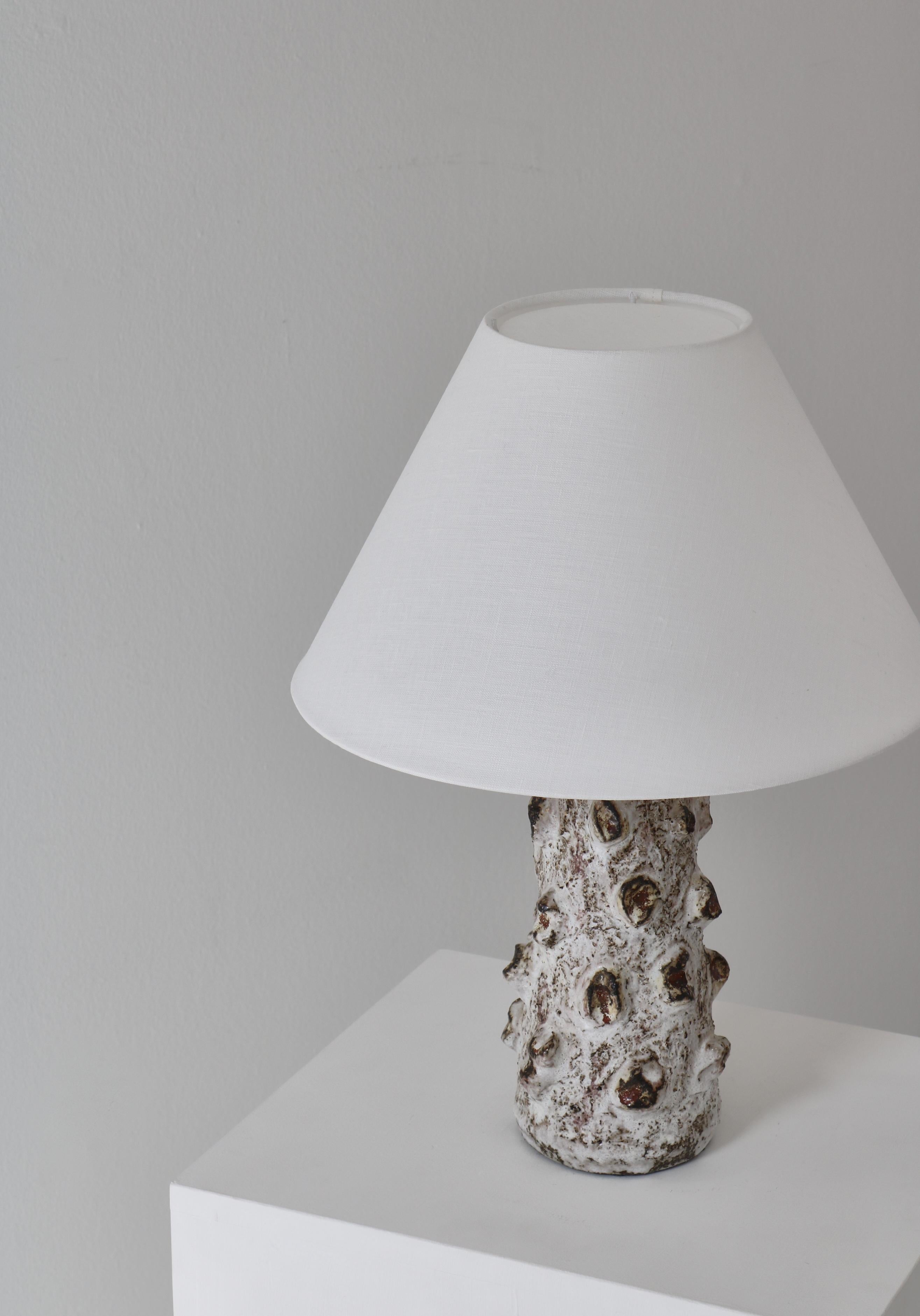 Danish Scandinavian Modern Stoneware Table Lamp by Henri Ceramic, Denmark, 1960s