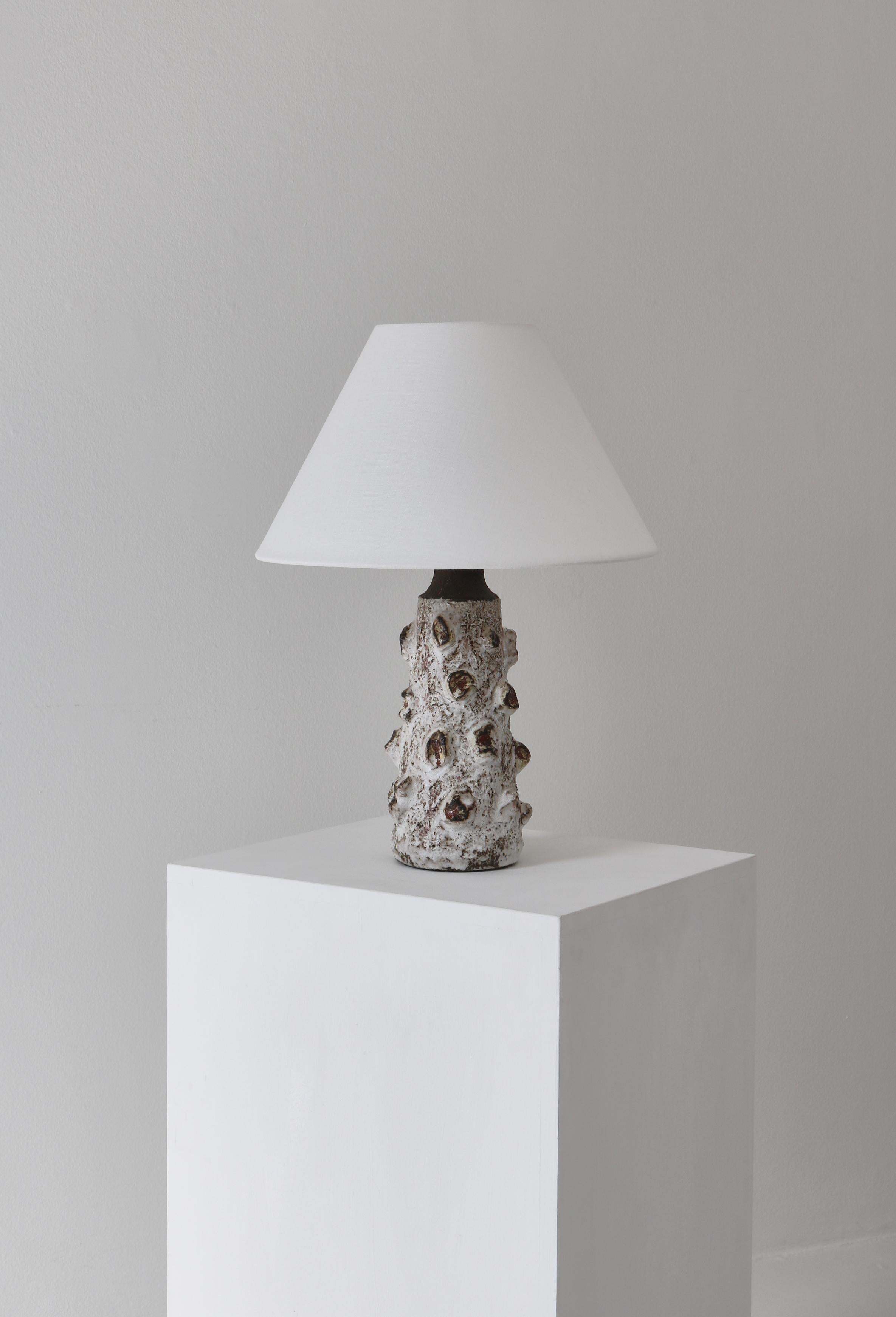 Scandinavian Modern Stoneware Table Lamp by Henri Ceramic, Denmark, 1960s 2