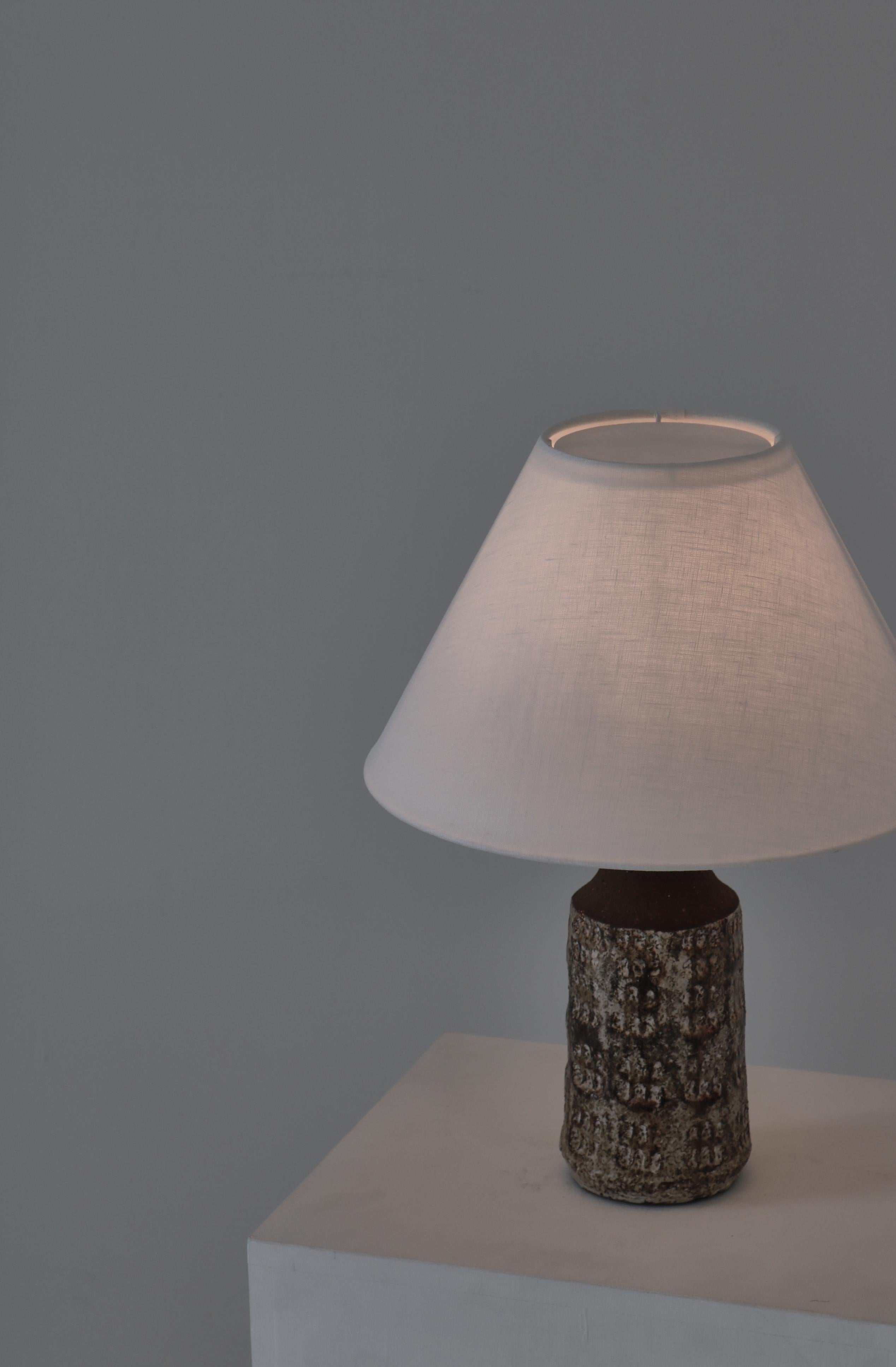 Scandinavian Modern Stoneware Table Lamp by Henri Ceramic, Denmark, 1960s For Sale 2