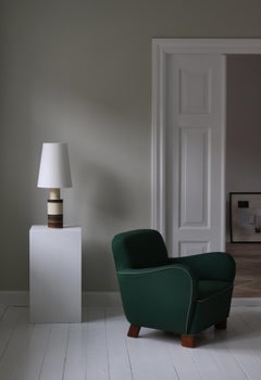 Skandinavische moderne Steingut-Tischlampe von „Okela“, Dänemark, 1960er Jahre