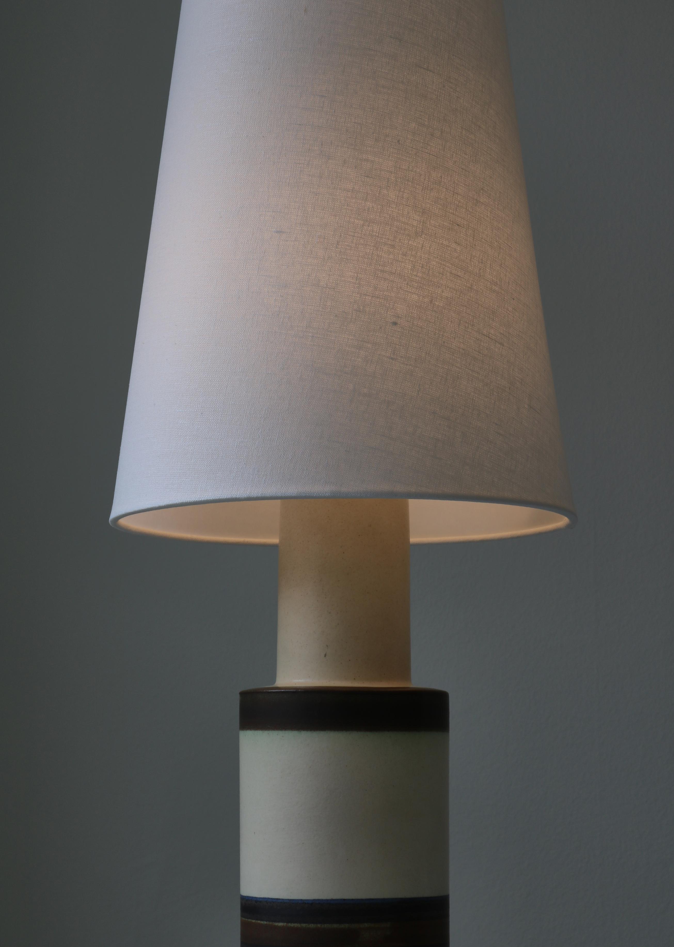 Scandinavian Modern Stoneware Table Lamp by 