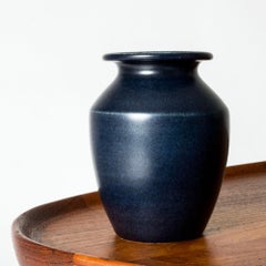 Jarrón de gres moderno escandinavo de Eric & Ingrid Triller, Tobo, Suecia, años 1940