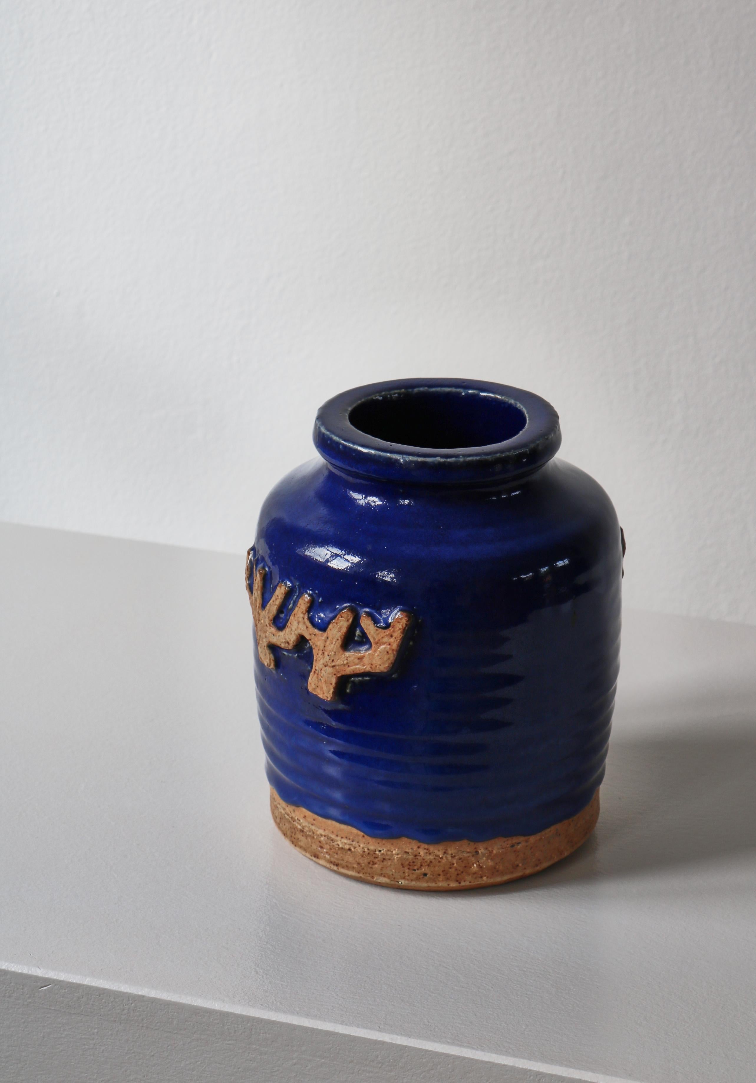 Scandinavian Modern Stoneware Vase by Jørgen Mogensen, Royal Copenhagen, 1960s In Good Condition For Sale In Odense, DK