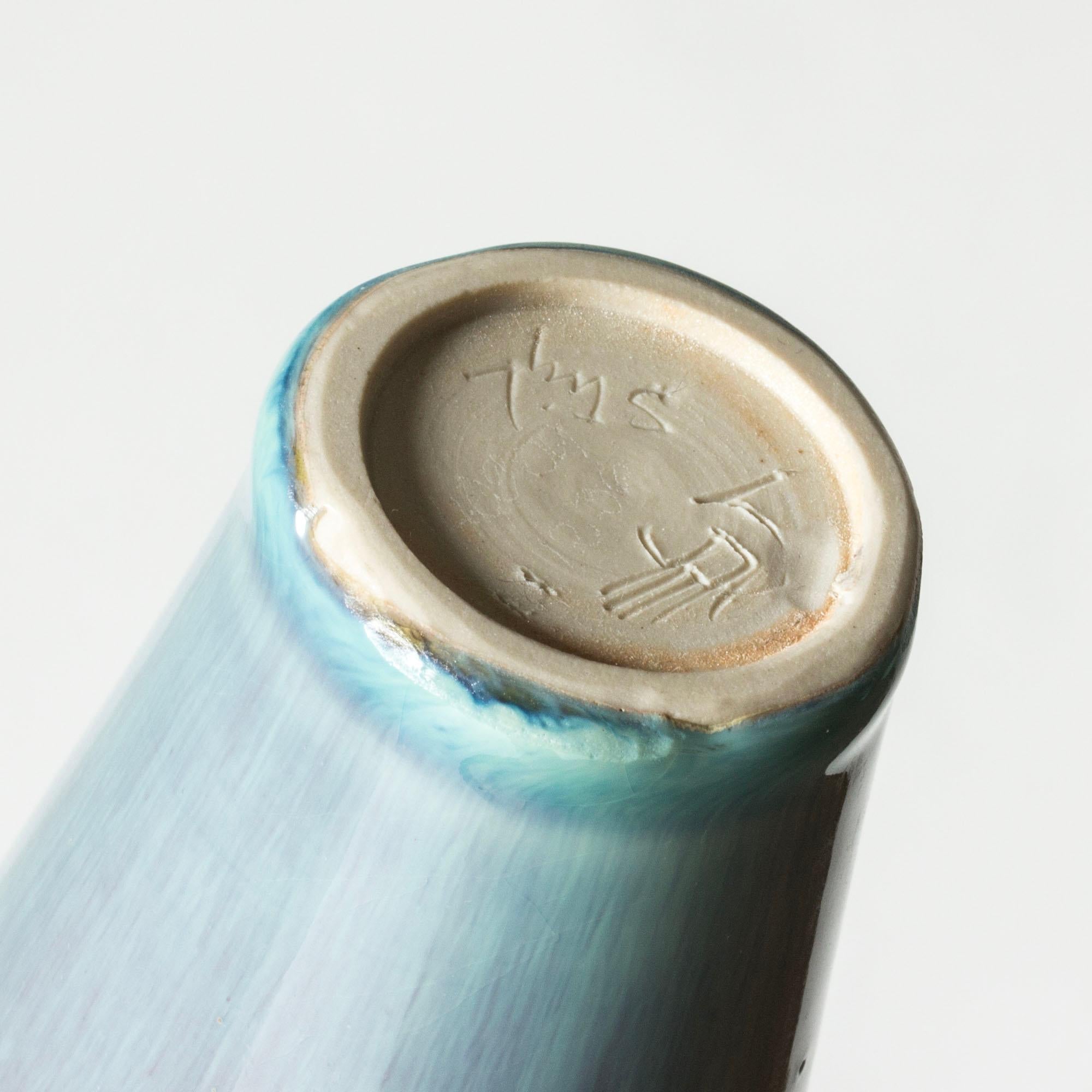 Mid-20th Century Scandinavian Modern Stoneware vase by Stig Lindberg, Gustavsberg, Sweden, 1950s For Sale