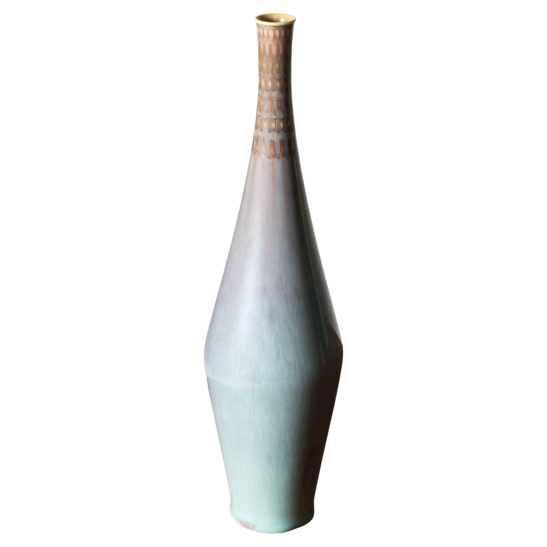 Scandinavian Modern Stoneware vase by Stig Lindberg, Gustavsberg, Sweden, 1950s