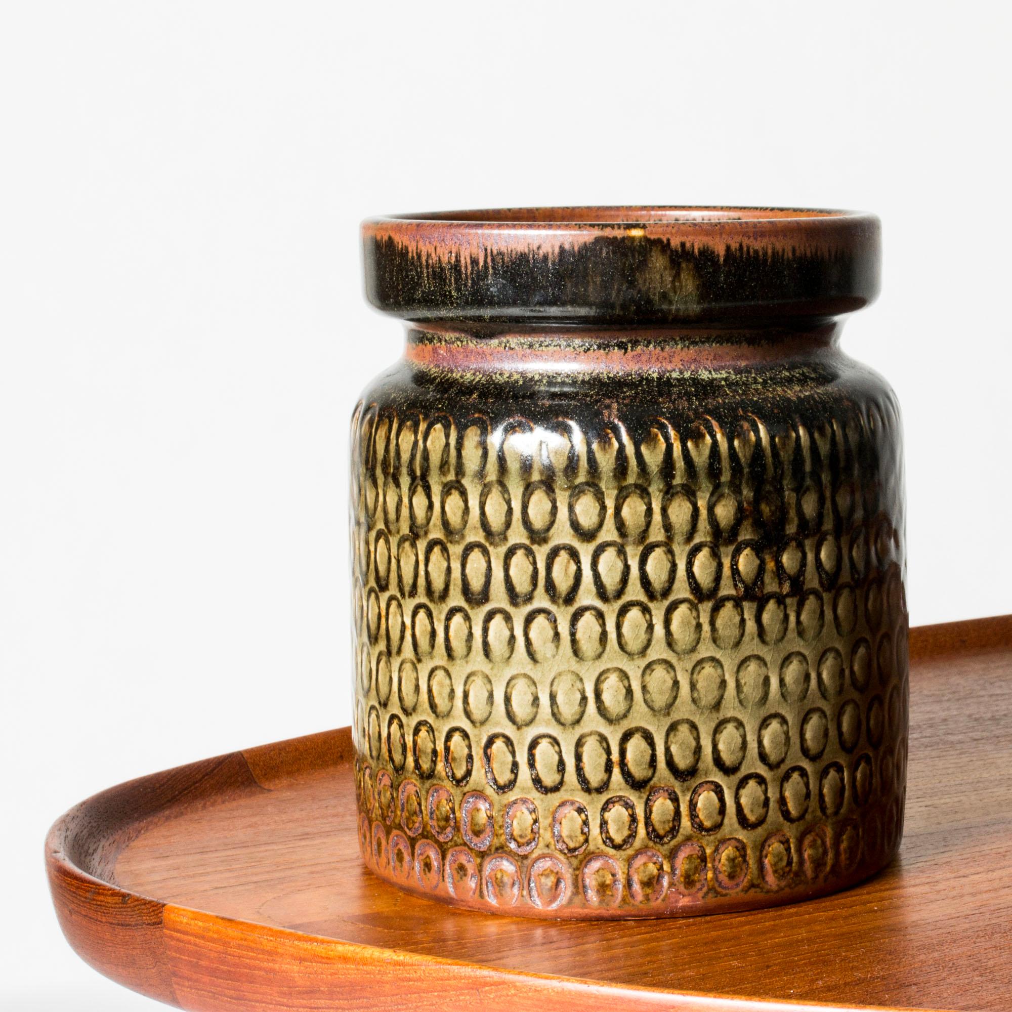 Svedese Vaso in gres di The Modern Scandinavian di Stig Lindberg, Gustavsberg, Svezia, anni '1960 in vendita