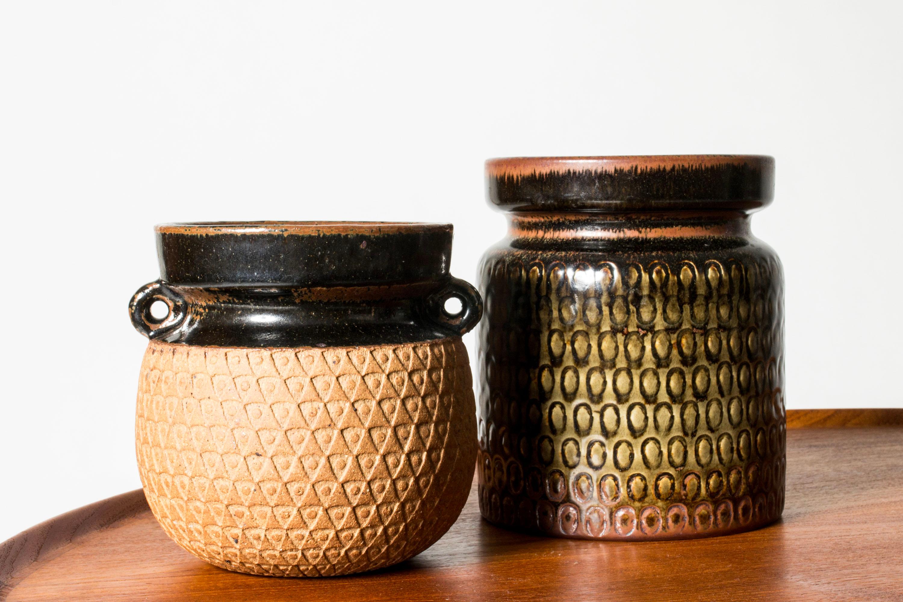 Grès porcellanato Vaso in gres di The Modern Scandinavian di Stig Lindberg, Gustavsberg, Svezia, anni '1960 in vendita