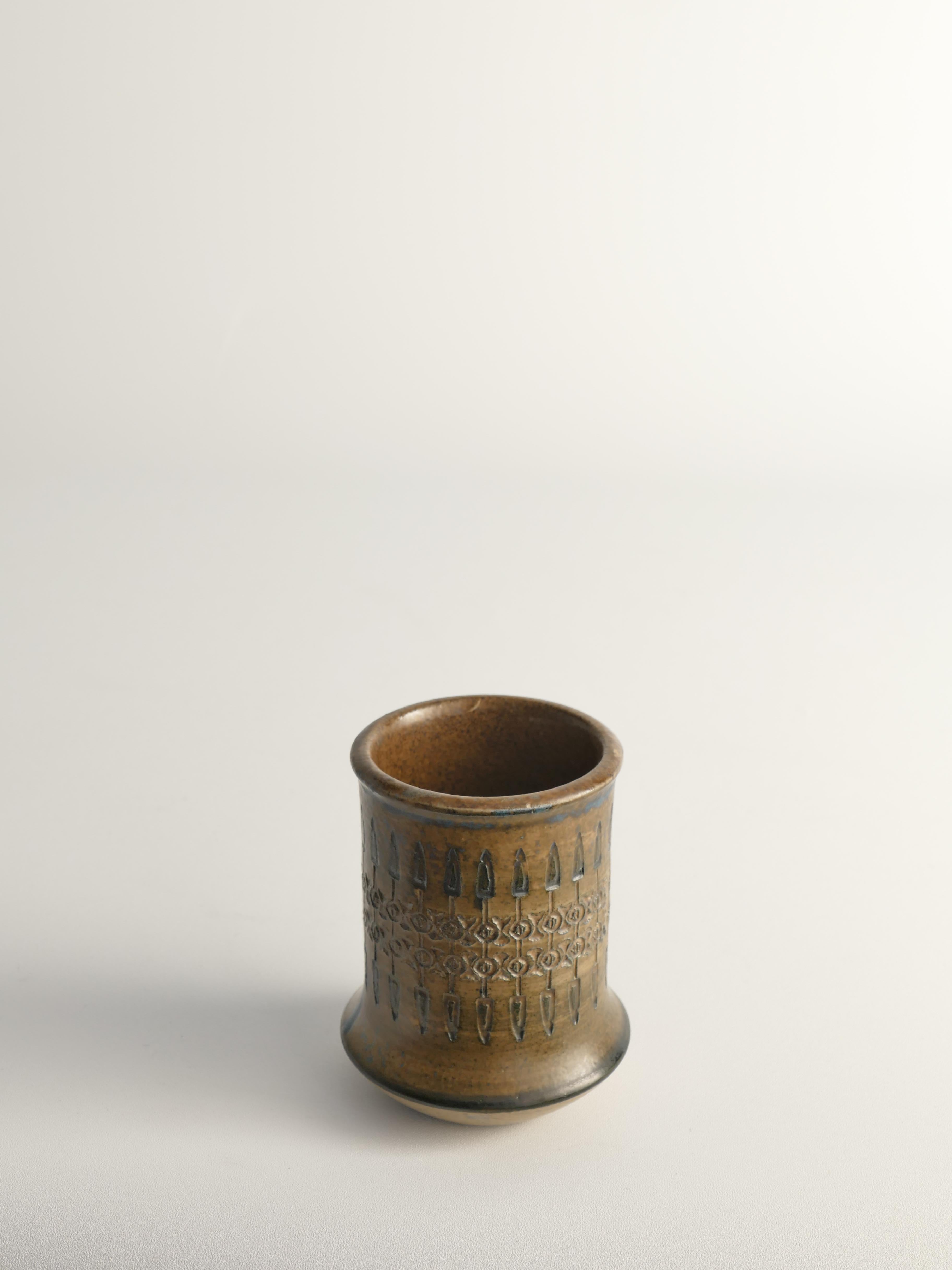 Svedese Vaso in gres The Modern Scandinavian di Ulla Winblad per Allingsås Keramik, anni '60 in vendita