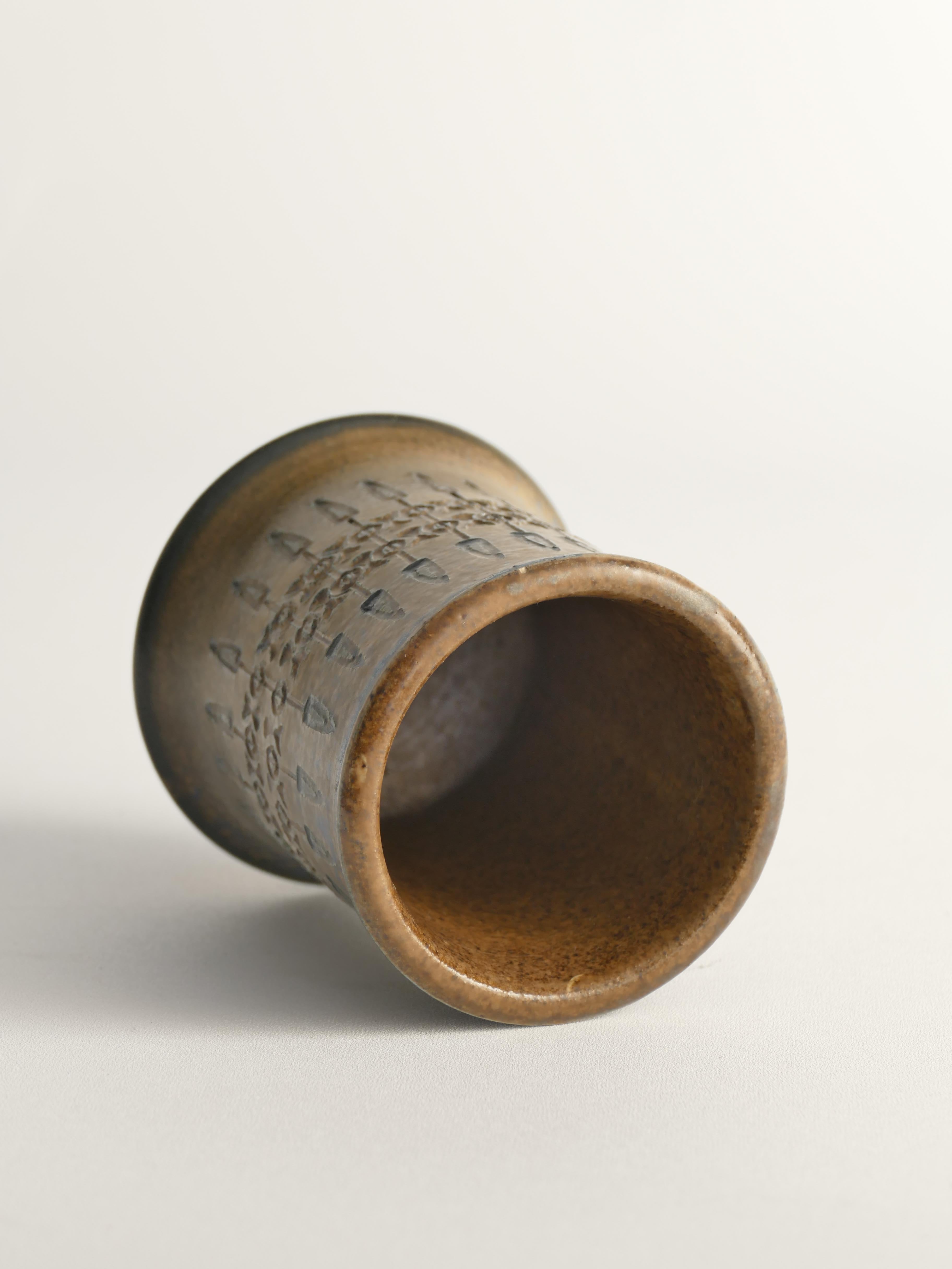 Metà XX secolo Vaso in gres The Modern Scandinavian di Ulla Winblad per Allingsås Keramik, anni '60 in vendita